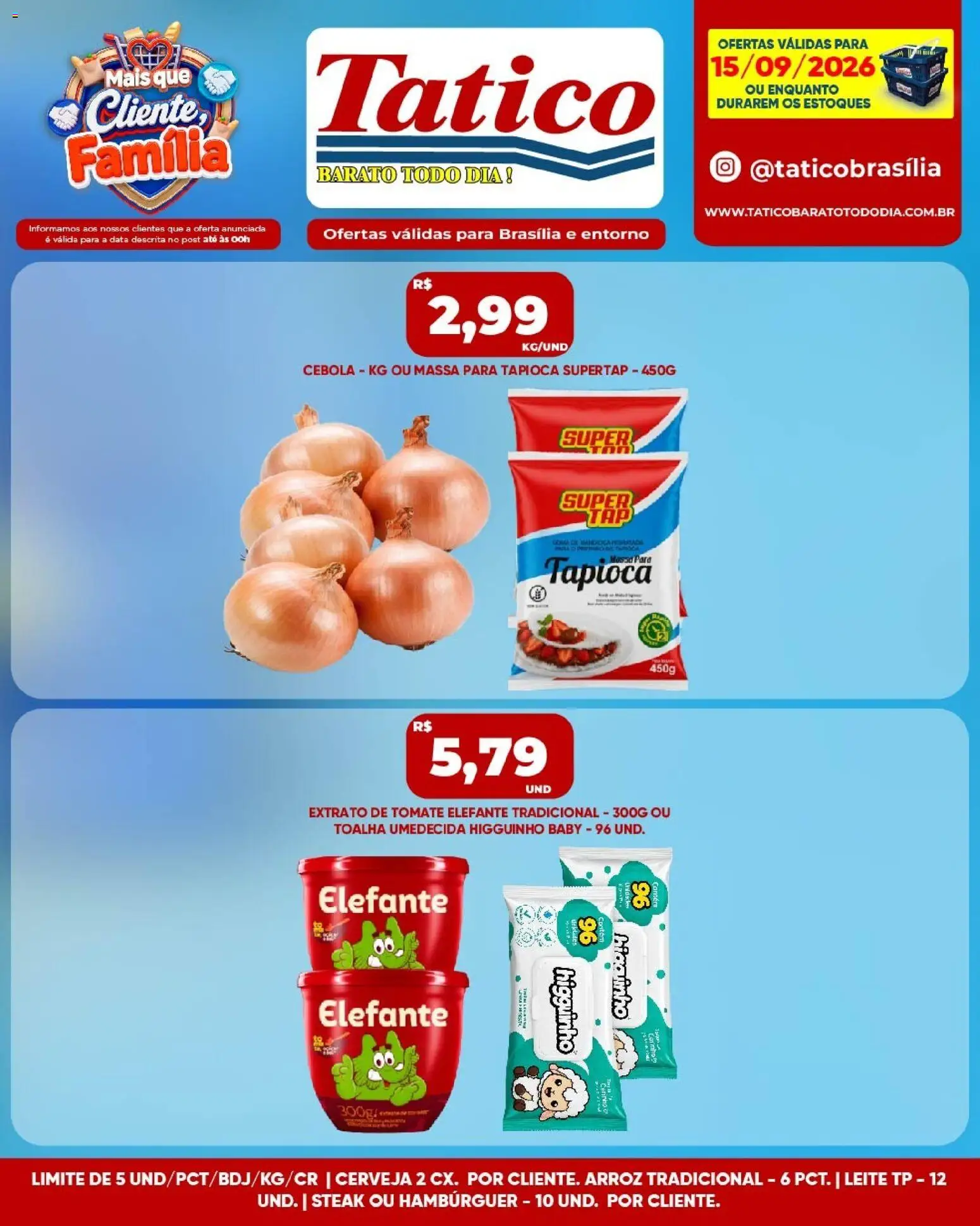 Tatico Folheto - válido de 15/09/2026 | Página: 4 | Produtos: Steak, Tapioca, Arroz, Hambúrguer