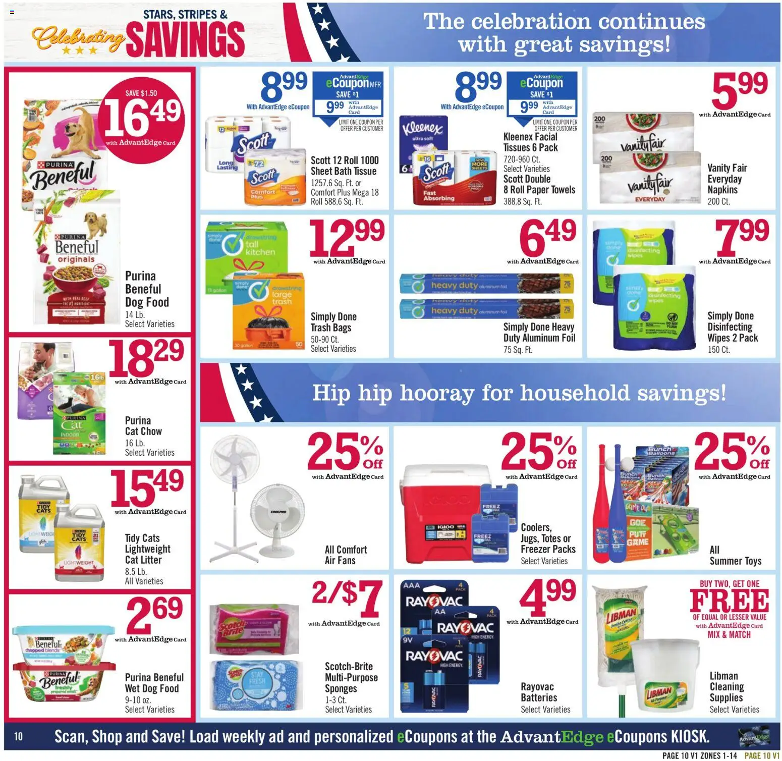 Price Chopper - Weekly Ad - valid from 07/05/2026 | Page: 10 | Products: Bath, Dog Food, Sheet, Freezer