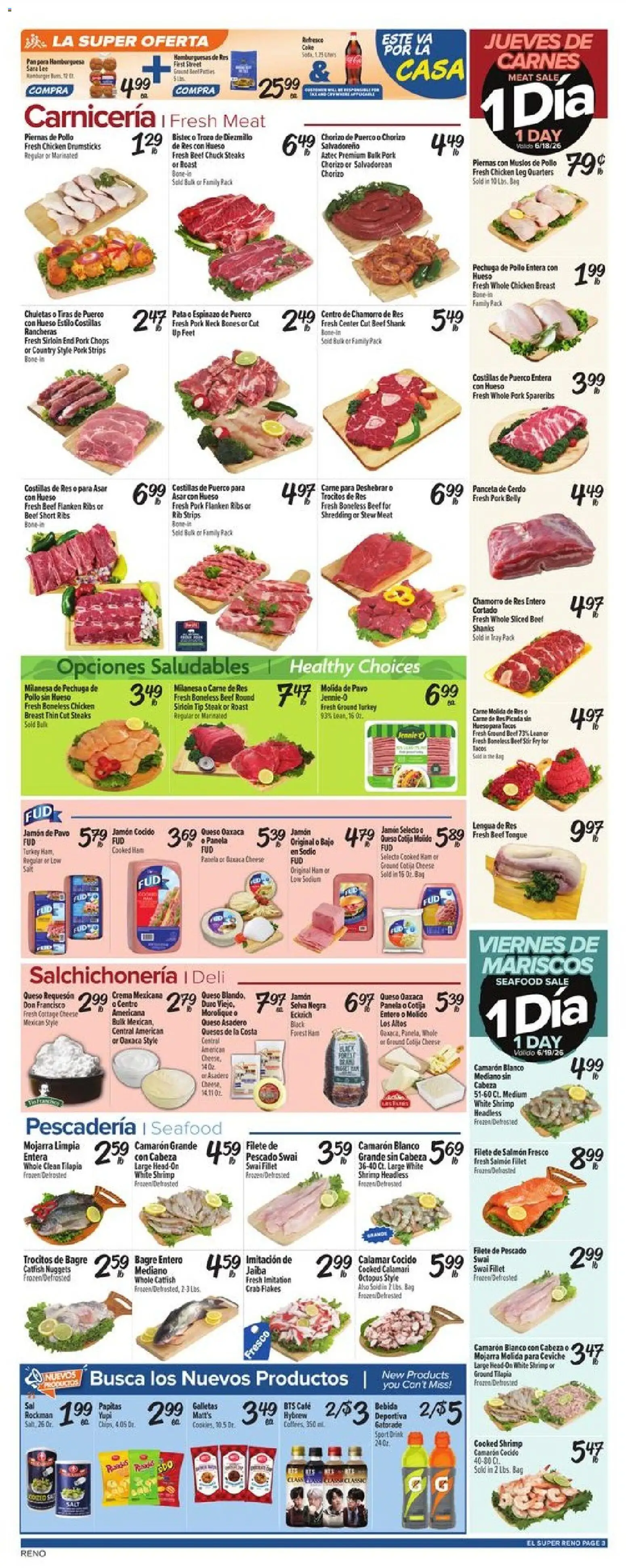 El Super Weekly Ad - valid from 17.06.2026 | Page: 3 | Products: Ham, Beef, Beet, Bag