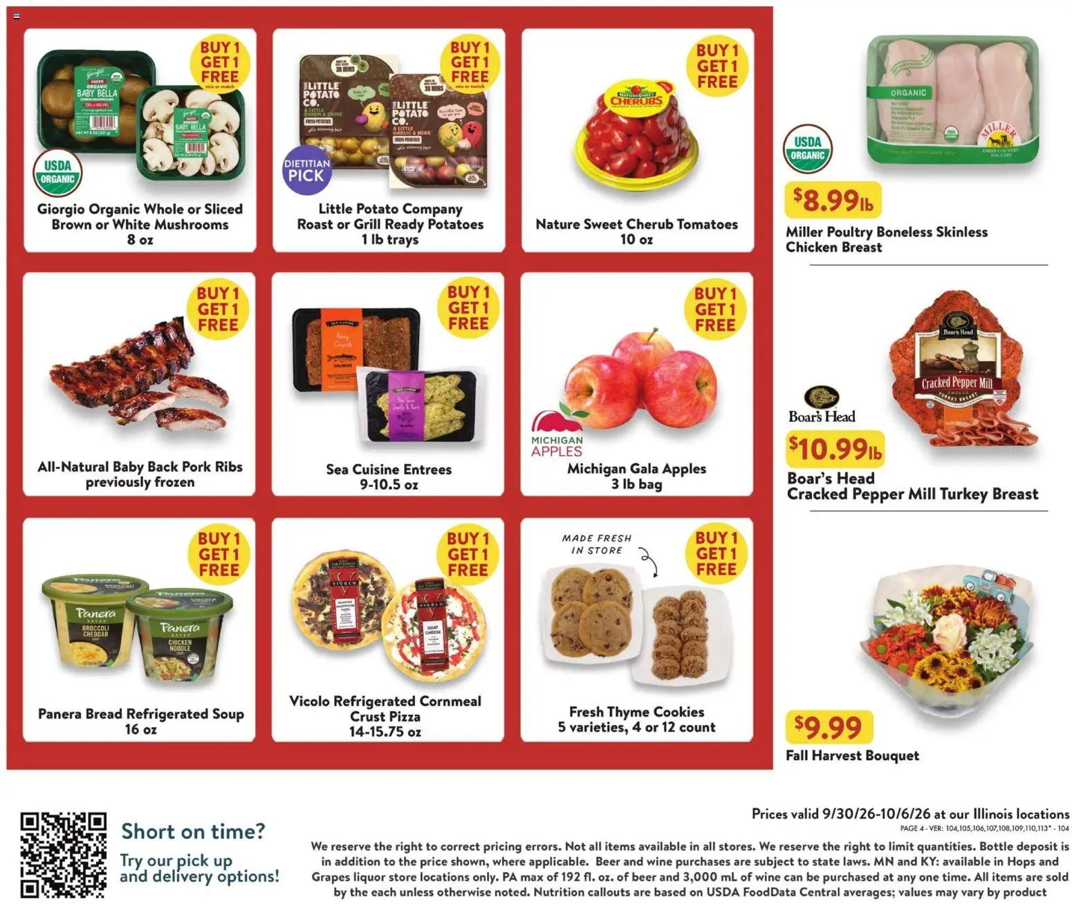 Fresh Thyme Weekly Ad - valid from 09/30/2026 | Page: 7 | Products: Pork ribs, Turkey, Apples, Cookies