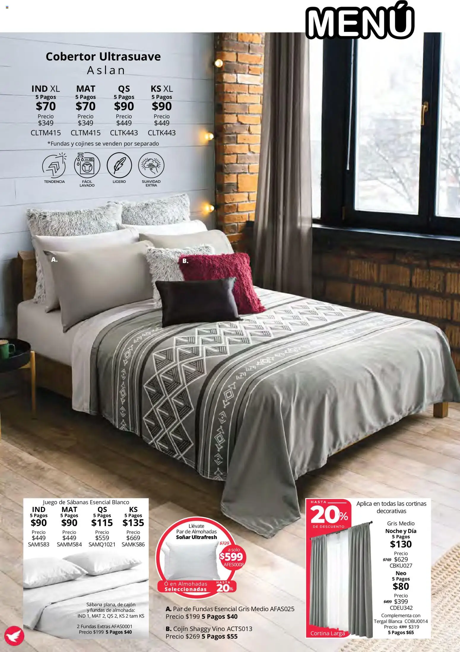 Nuevas ofertas de Colchas Concord válidas en toda la República Mexicana desde el 15/10/2026. ¡Encuentra las mejores ofertas en Colchas Concord catálogo Colección Cobertor Calor de Hogar! | Página: 110