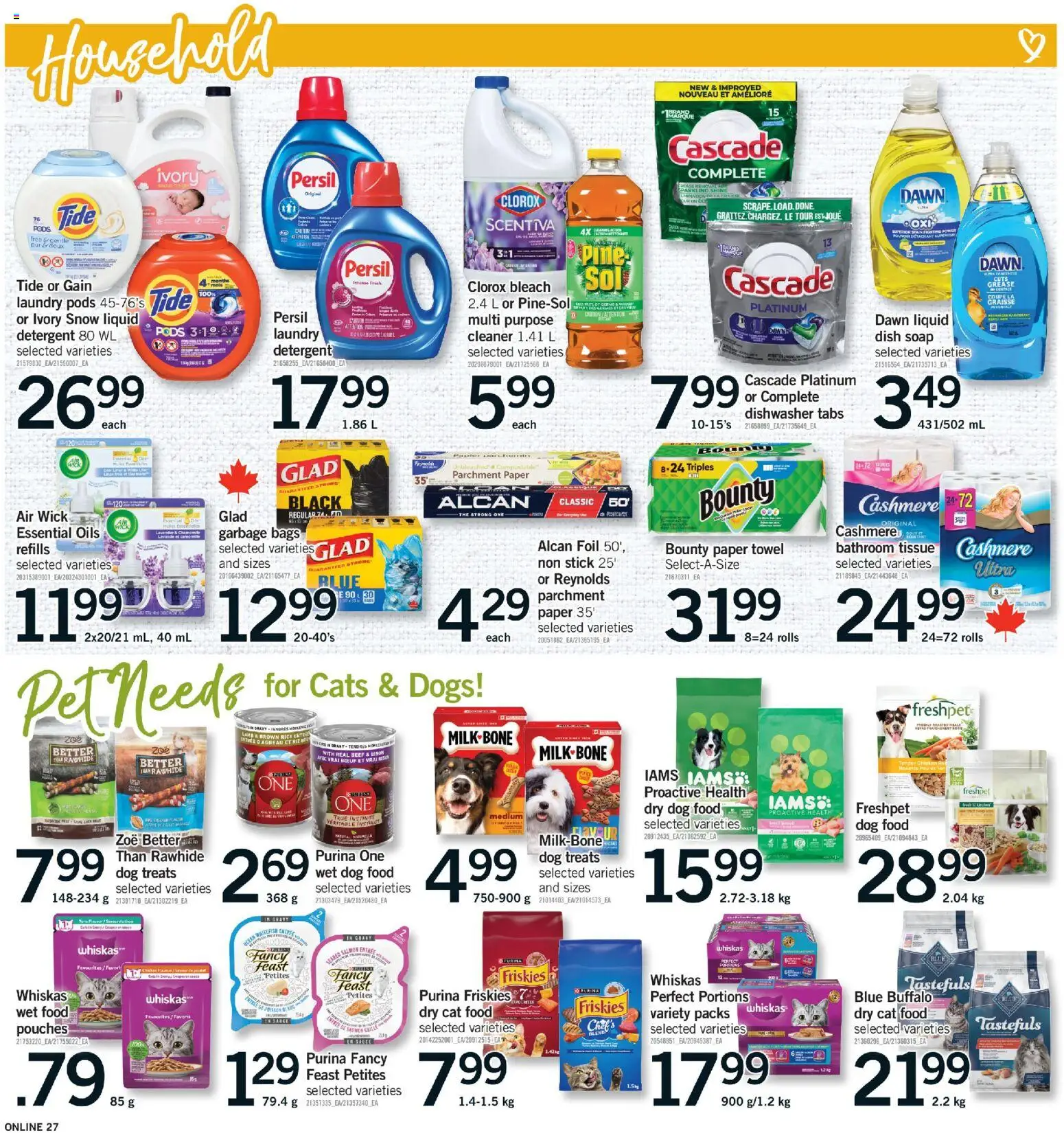 Fortinos flyer valid from Oct 1, 2026 | Page: 26 | Products: Beef, Salmon, Dishwasher, Dog food