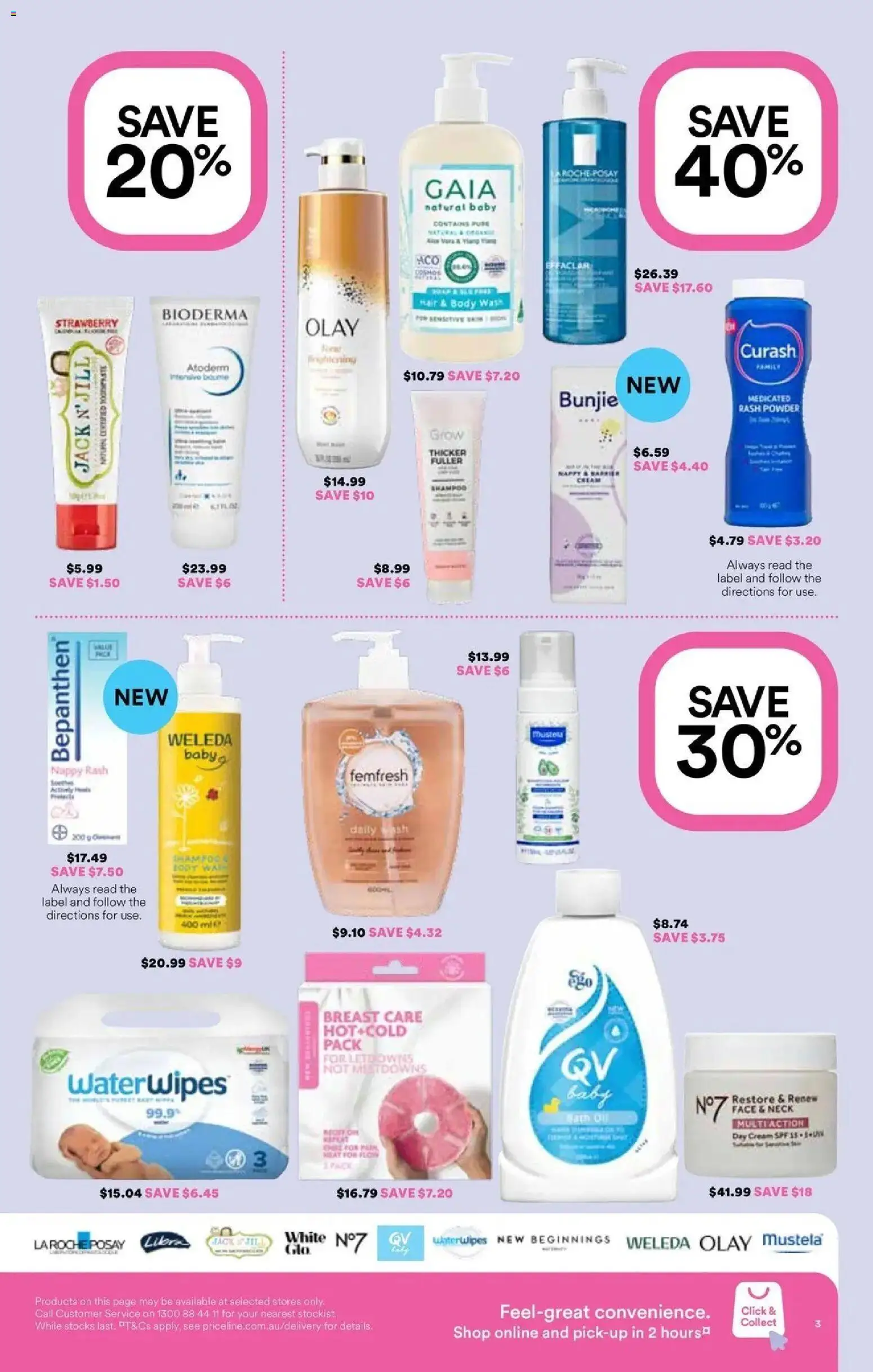 Priceline Pharmacy catalogue - valid from 06.05.2026 | Page: 3 | Products: Powder, Shampoo, Cream