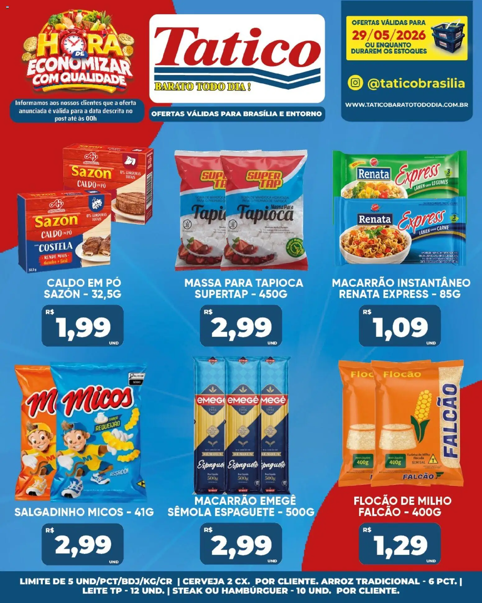 Tatico Folheto - válido de 29.05.2026 | Página: 19 | Produtos: Pó, Cerveja, Macarrão instantâneo, Requeijão