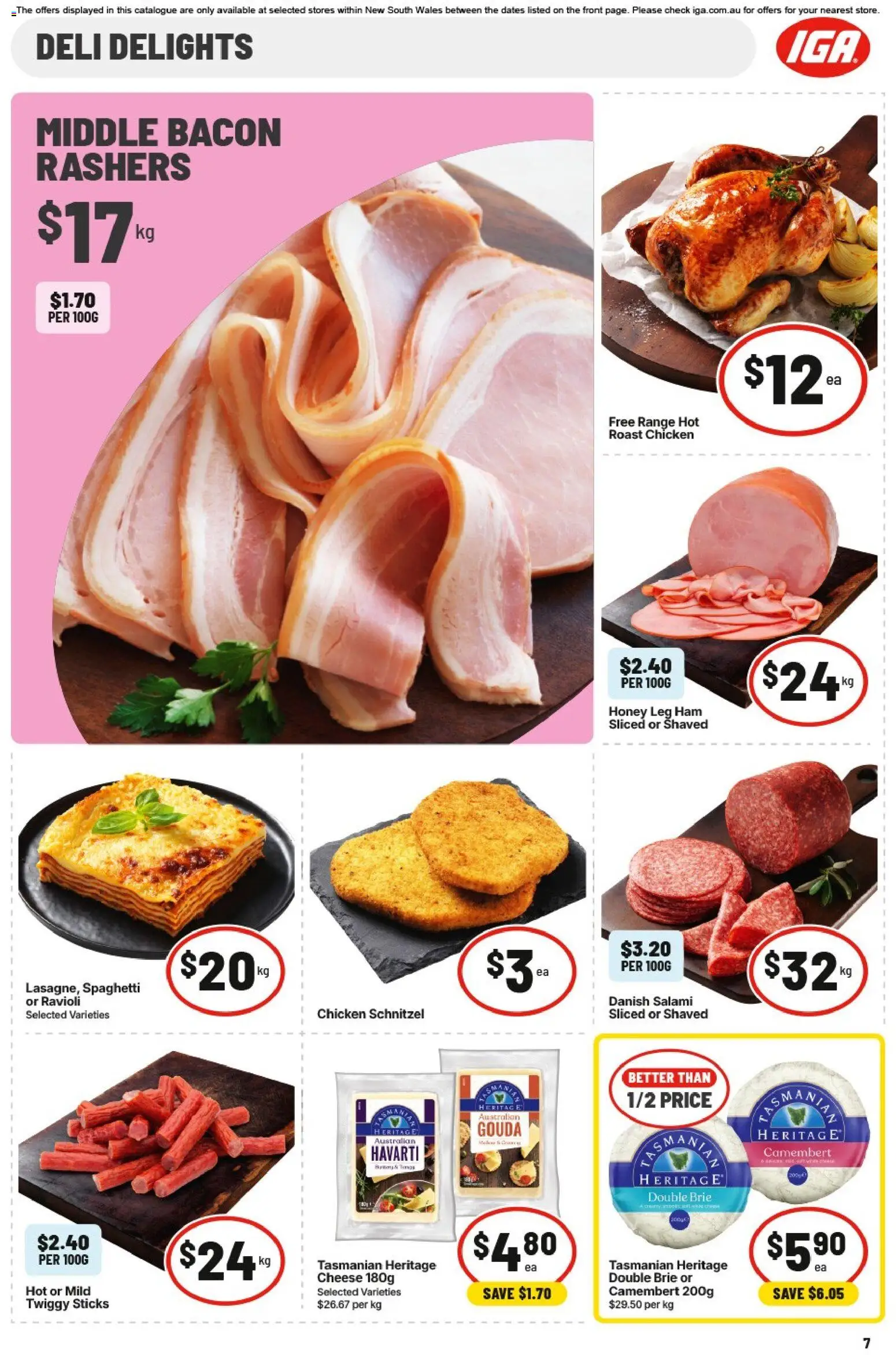 IGA catalogue - valid from 06.05.2026 | Page: 8 | Products: Cheese, Salami, Honey, Chicken