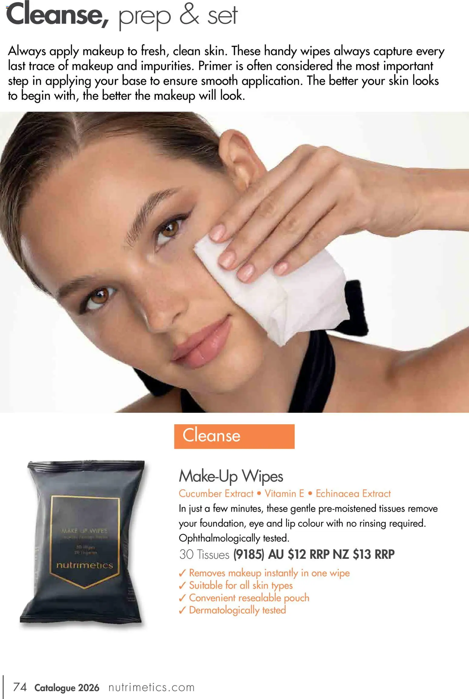 Nutrimetics catalogue - valid from 01/01/2026 | Page: 74 | Products: Cucumber, Wine, Makeup, Tissues