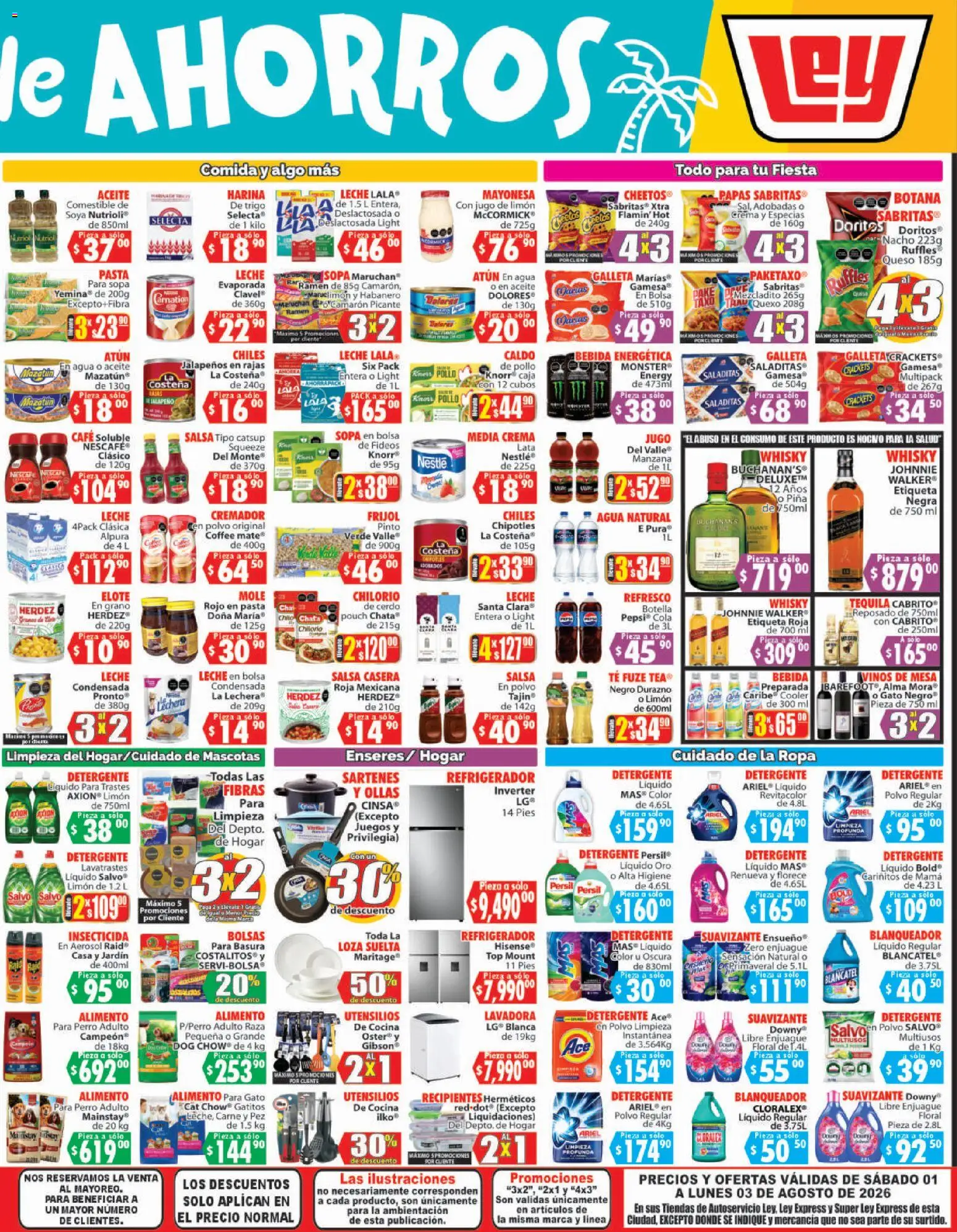 Nuevas ofertas de Casa Ley válidas en toda la República Mexicana desde el 01/08/2026. ¡Encuentra las mejores ofertas en Casa Ley folleto Autoservicio! | Página: 4 | Productos: Pollo, Leche, Insecticida, Botella