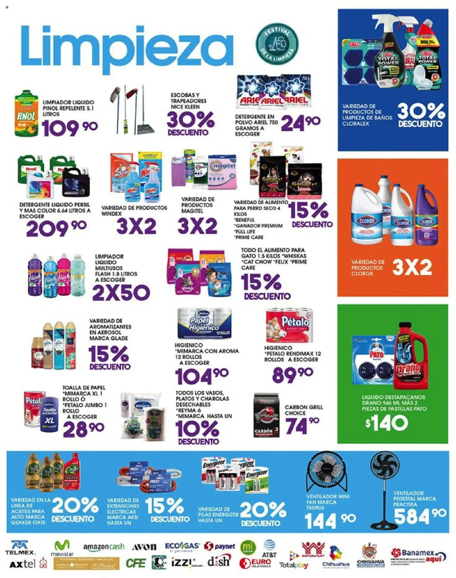 Nuevas ofertas de Alsuper válidas en toda la República Mexicana desde el 29.05.2026. ¡Encuentra las mejores ofertas en Alsuper folleto Chihuahua-Estado! | Página: 5 | Productos: Destapacaños, Toalla, Repelente, Pilas