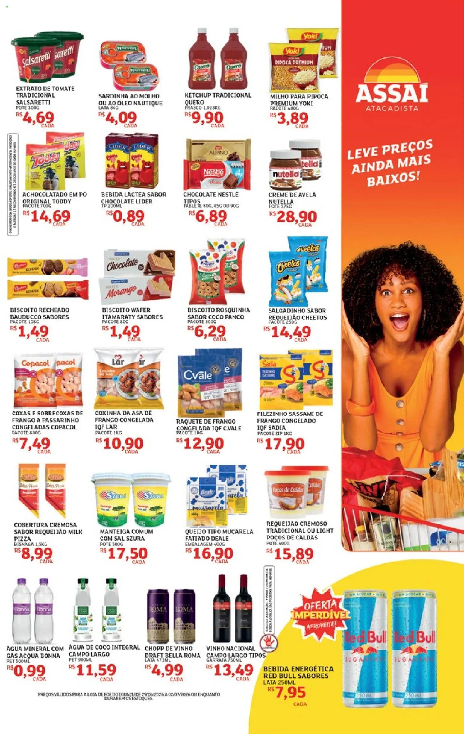 Assaí Atacadista Folheto - válido de 29/06/2026 | Página: 3 | Produtos: Coco, Óleo, Bebida, Creme de avelã