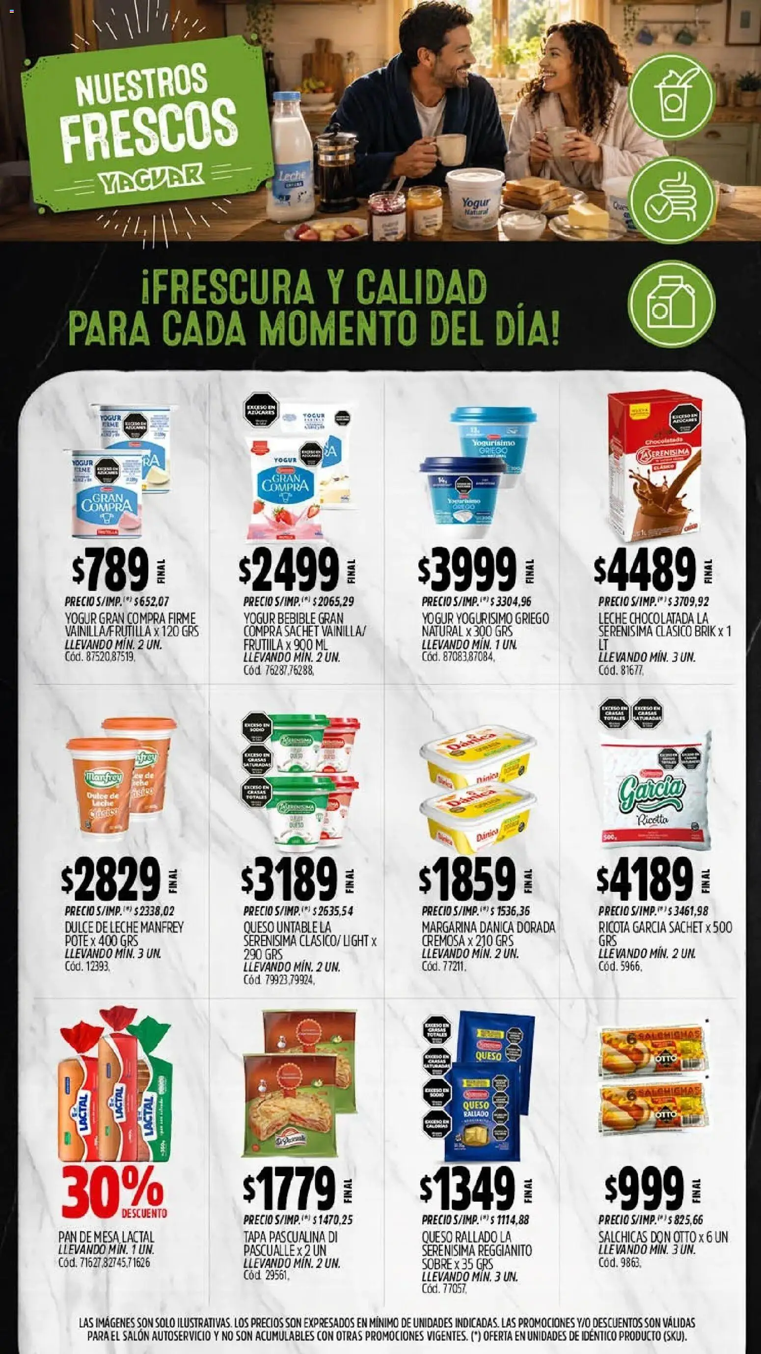 Yaguar - Oferta Semanal Córdoba │ válido desde el 28/09/2026 | Página: 9 | Productos: Ricota, Leche, Queso, Chocolatada