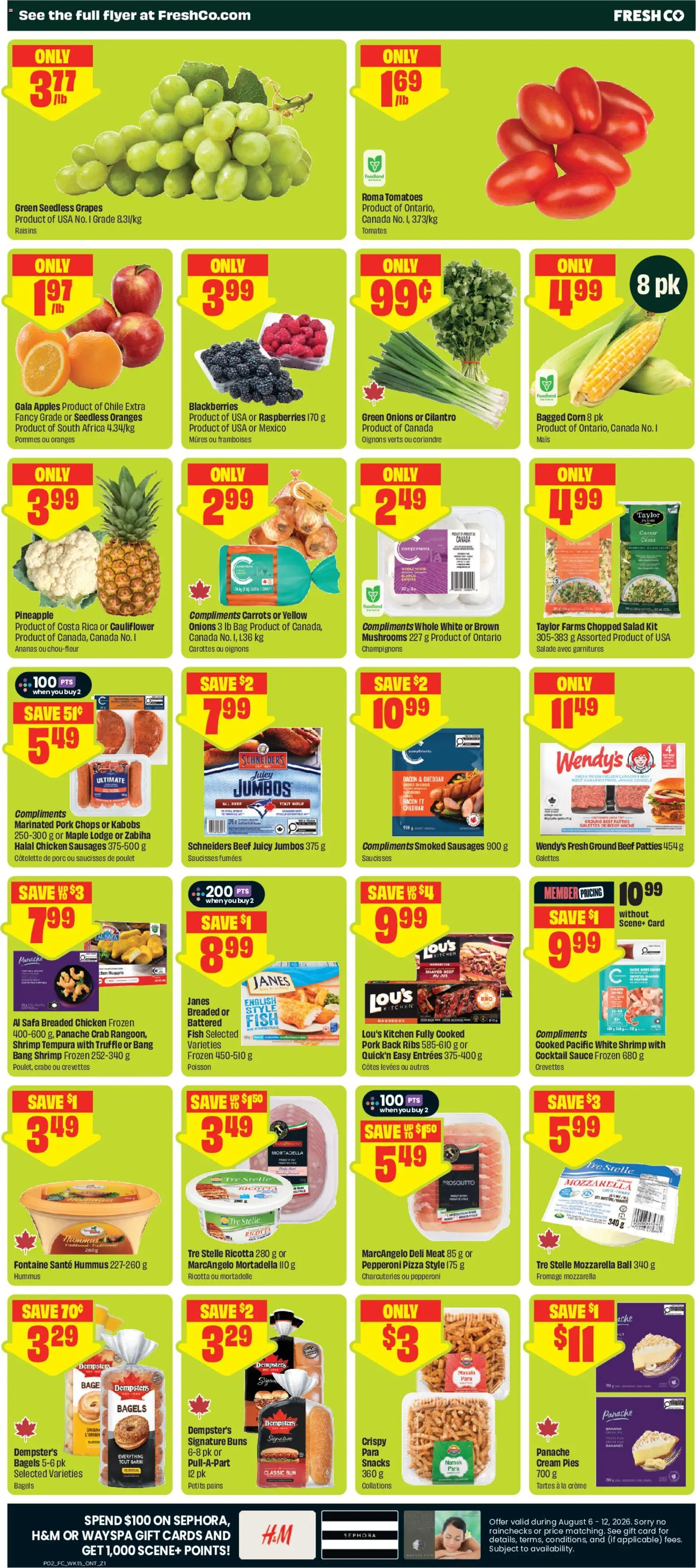 FreshCo flyer valid from Aug 6, 2026 | Page: 3