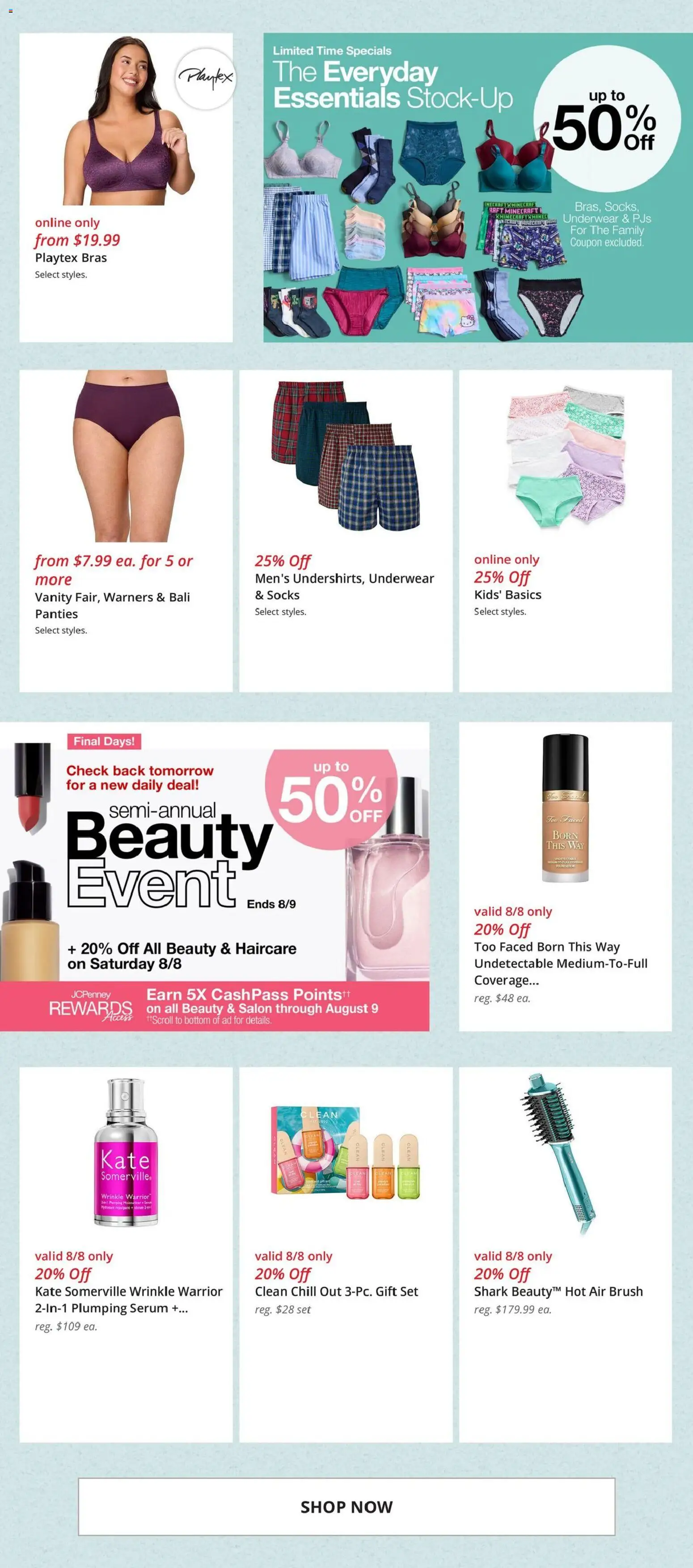 JCPenney Ad - valid from 08/07/2026 | Page: 5 | Products: Brush, Underwear, Panties, Socks