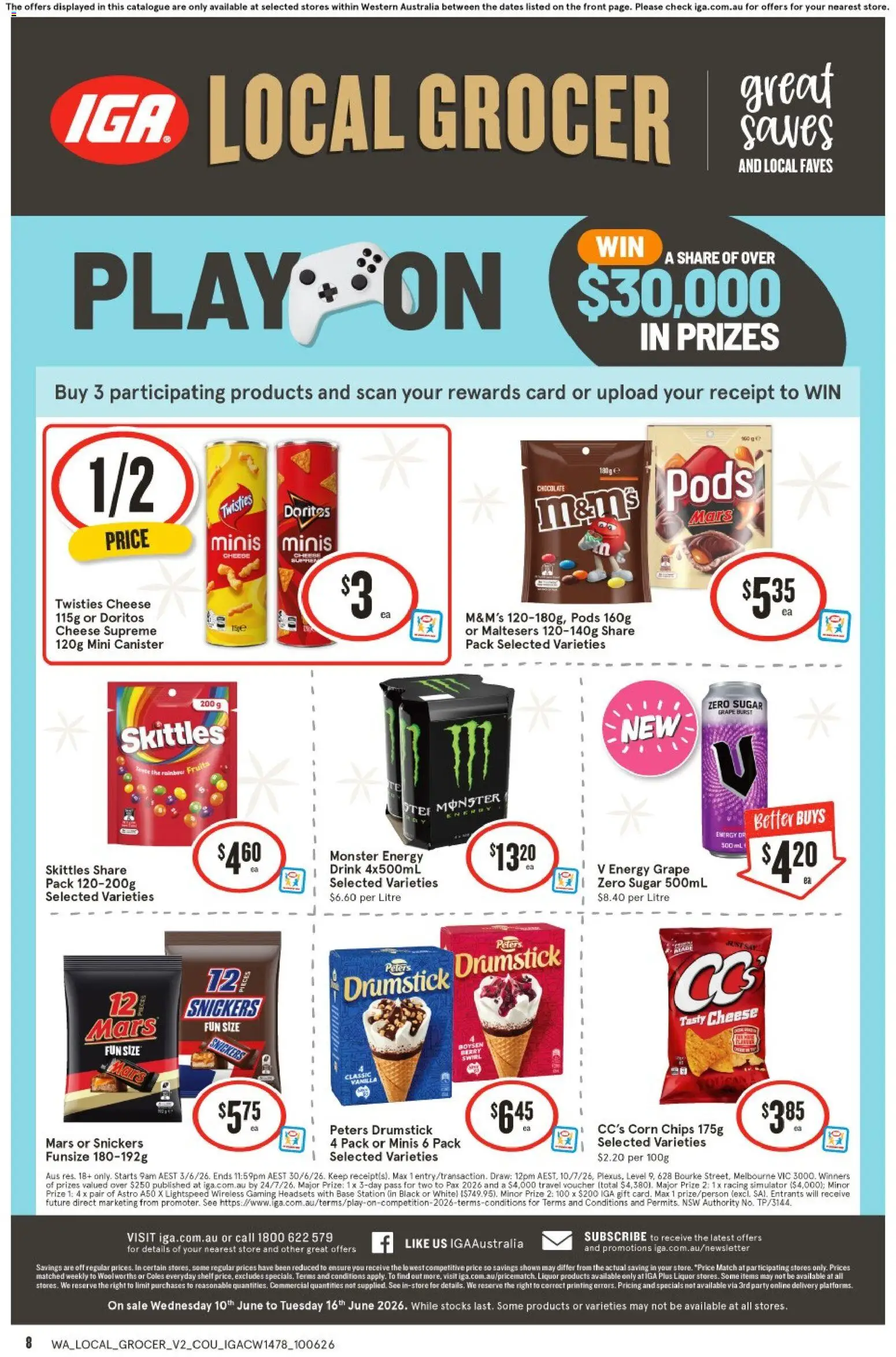 IGA catalogue - valid from 10.06.2026 | Page: 2 | Products: Shelf, Cheese, Chocolate, Fruits