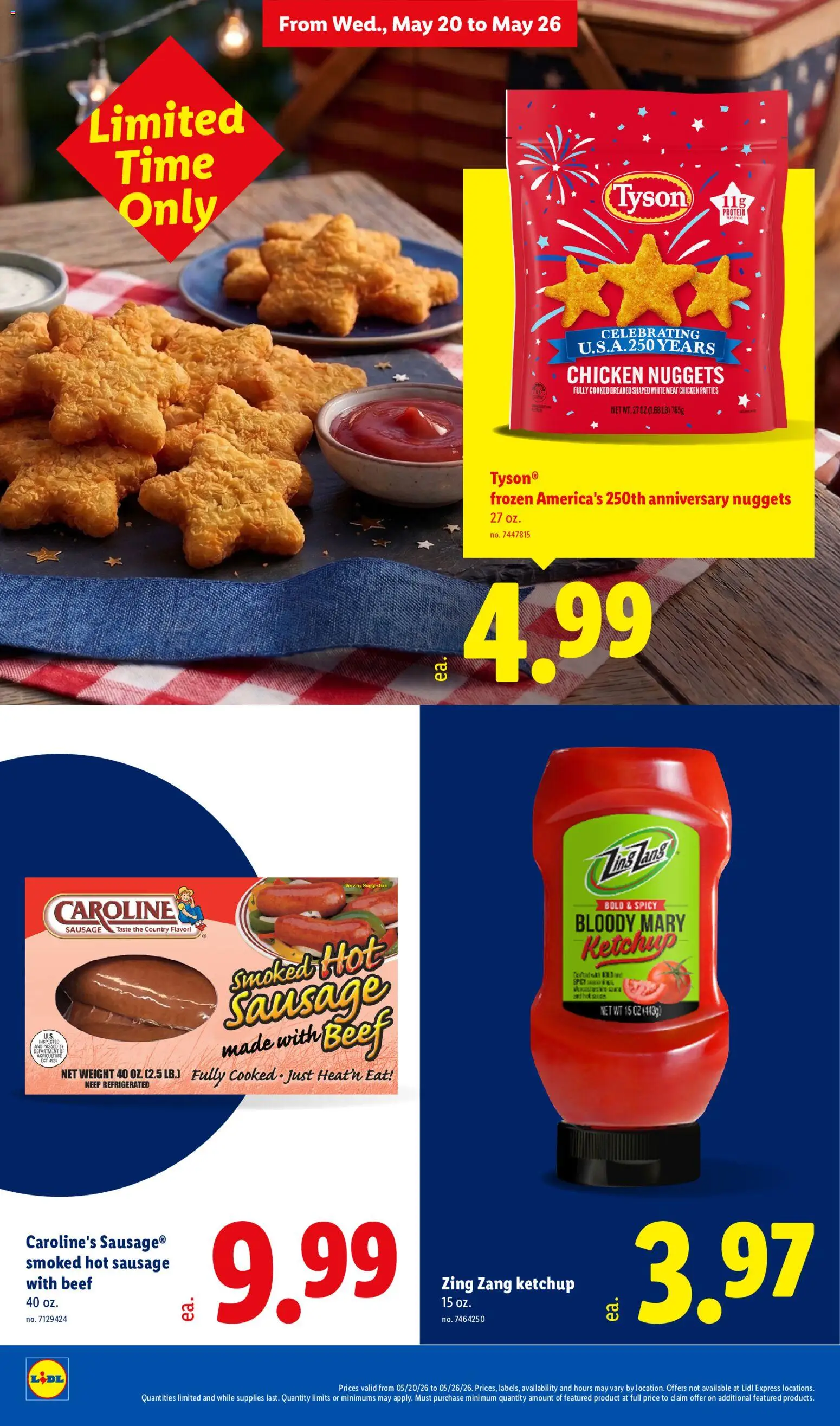 Lidl Weekly Ad - valid from 20.05.2026 | Page: 18 | Products: Beef, Ketchup, Sausage, Weight
