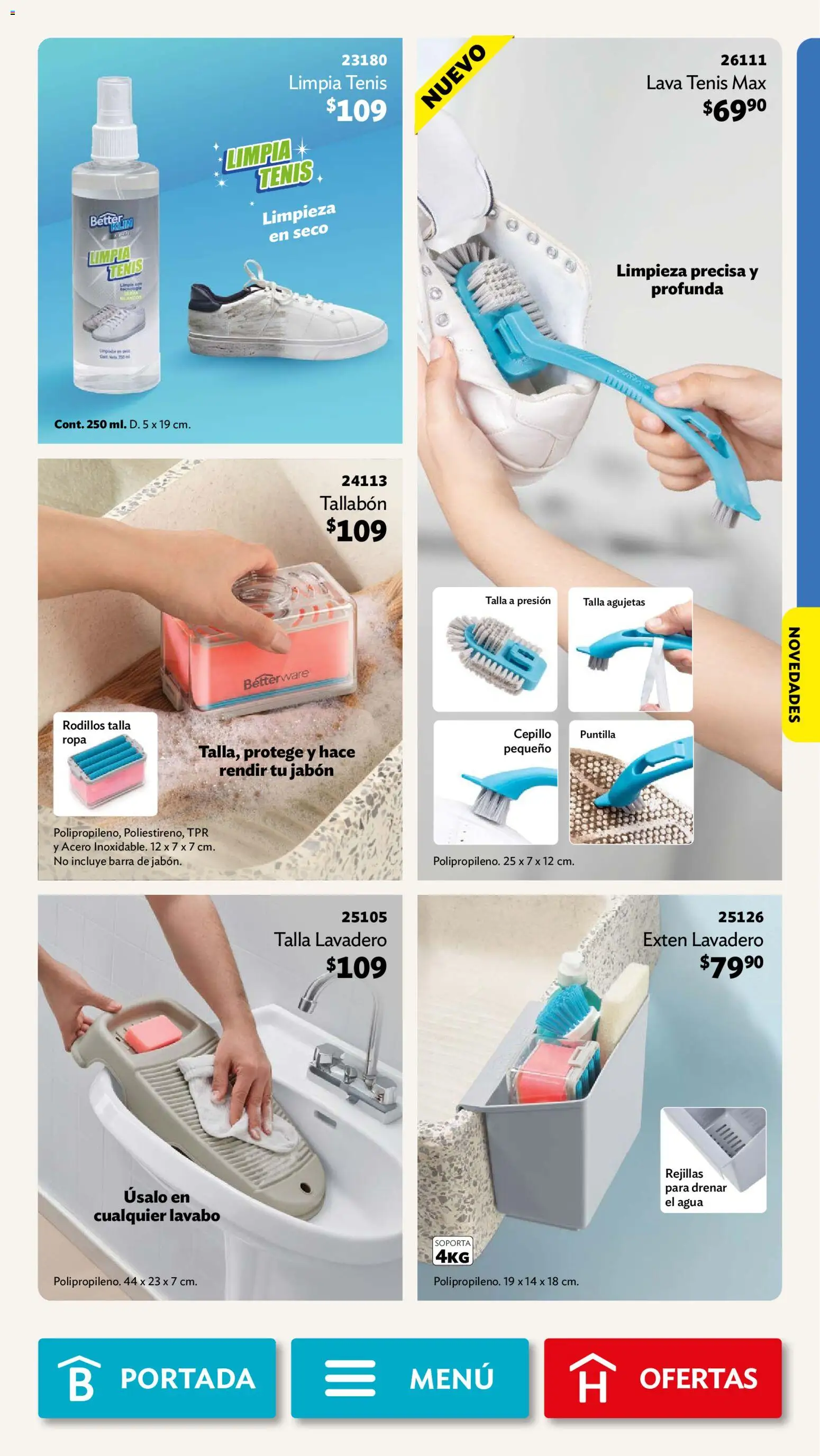 Nuevas ofertas de Betterware válidas en toda la República Mexicana desde el 29/06/2026. ¡Encuentra las mejores ofertas en Betterware campaña 7 2026! | Página: 84 | Productos: Cepillo, Agua, Lavabo, Jabón