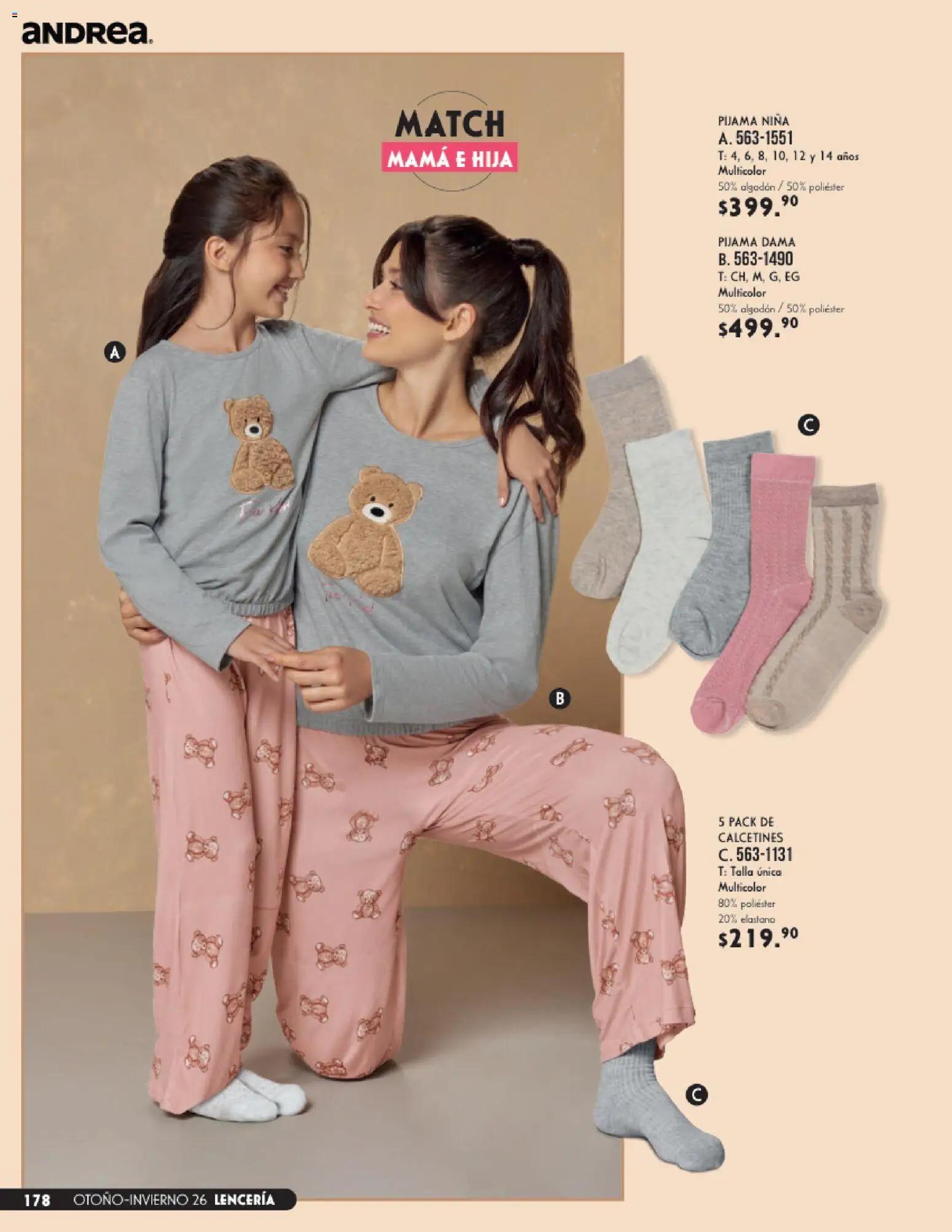 Nuevas ofertas de Andrea válidas en toda la República Mexicana desde el 23/08/2026. ¡Encuentra las mejores ofertas en Andrea catálogo Lencería & vestir interior! | Página: 38 | Productos: Pijama, Calcetines, Algodón, Lenceria
