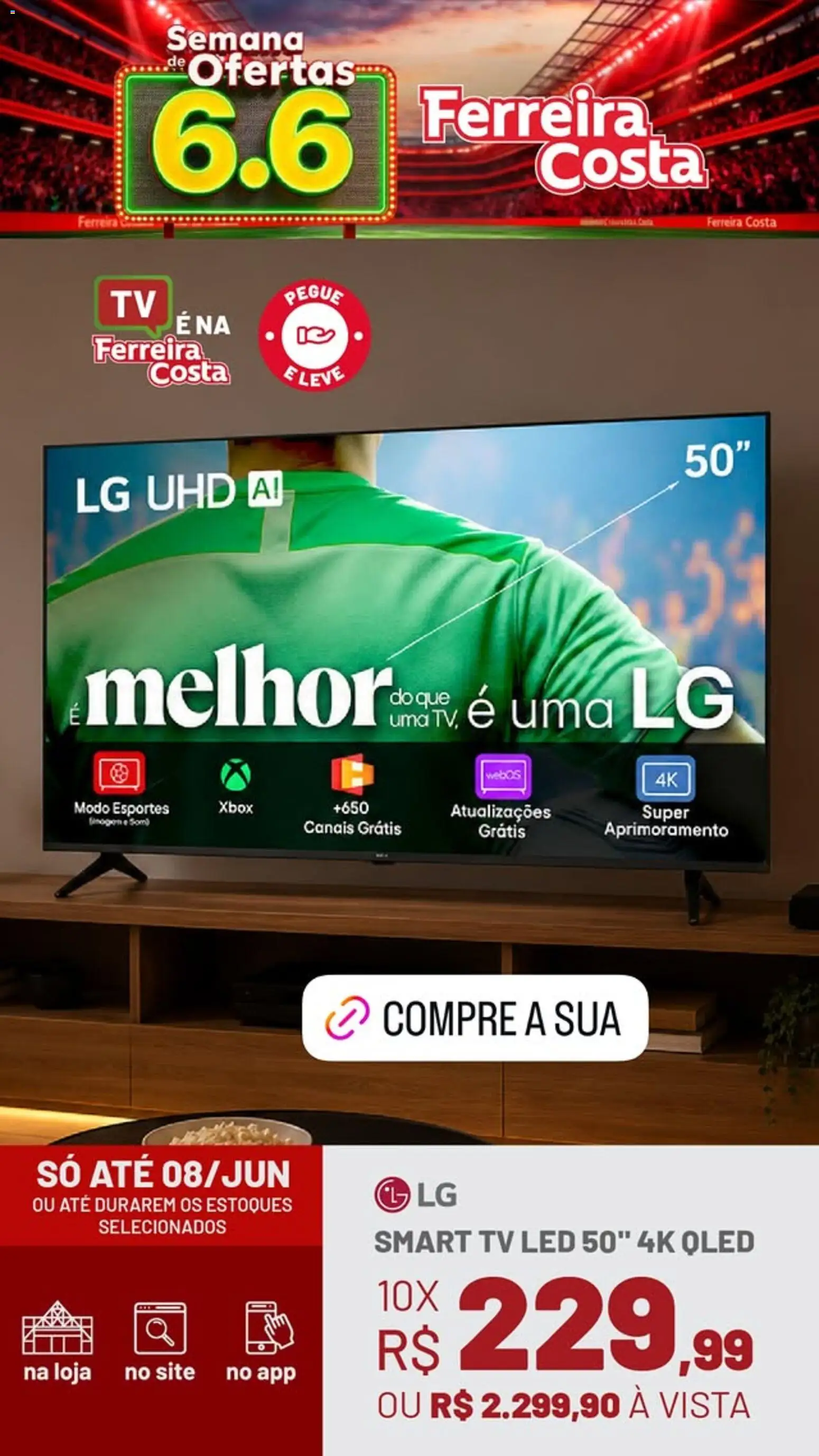 Ferreira Costa Folheto - válido de 04.06.2026 | Página: 3 | Produtos: smart TV, Tv, Xbox