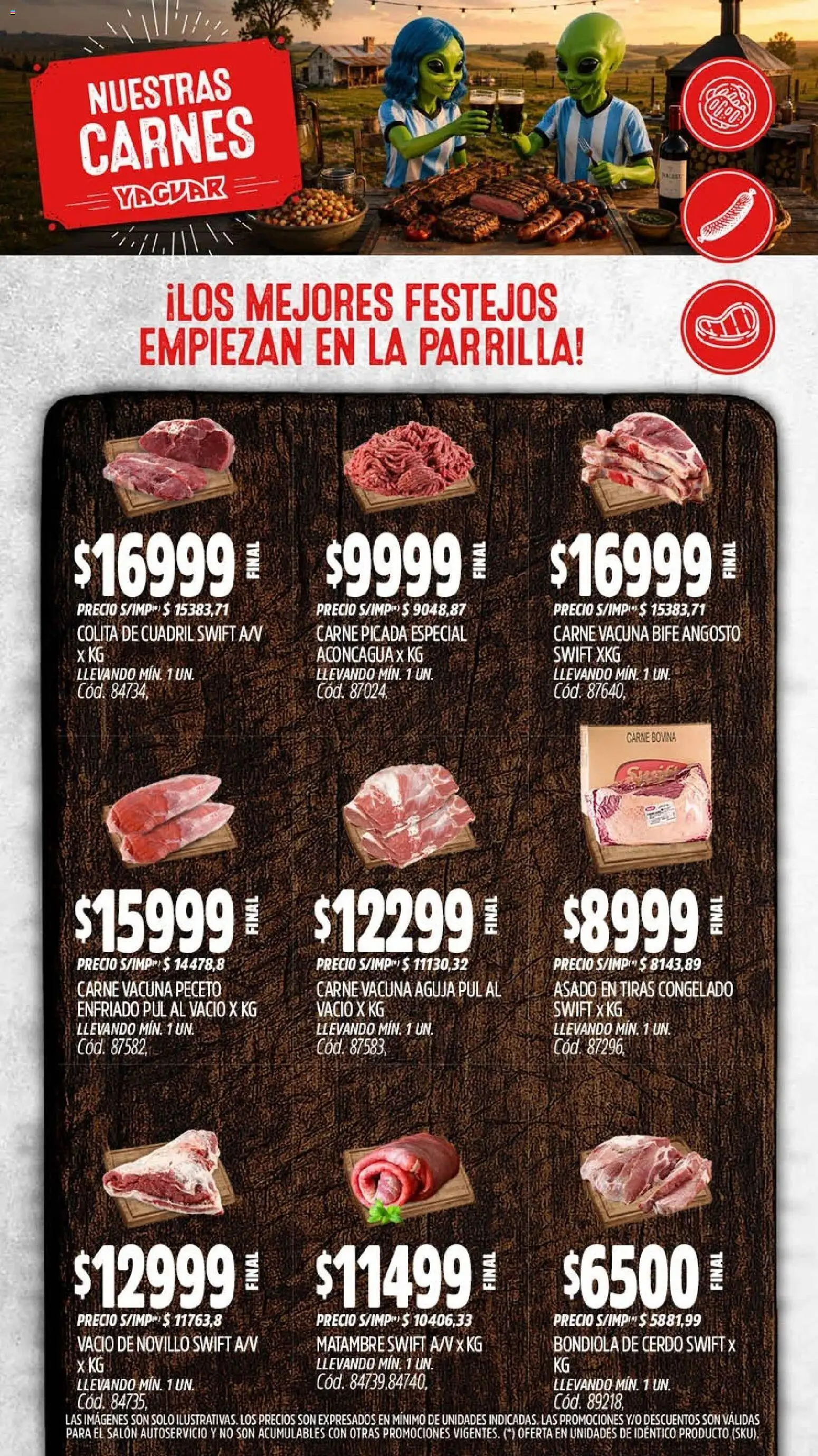 Yaguar - Oferta Semanal Jujuy │ válido desde el 06/07/2026 | Página: 6 | Productos: Parrilla, Cerdo