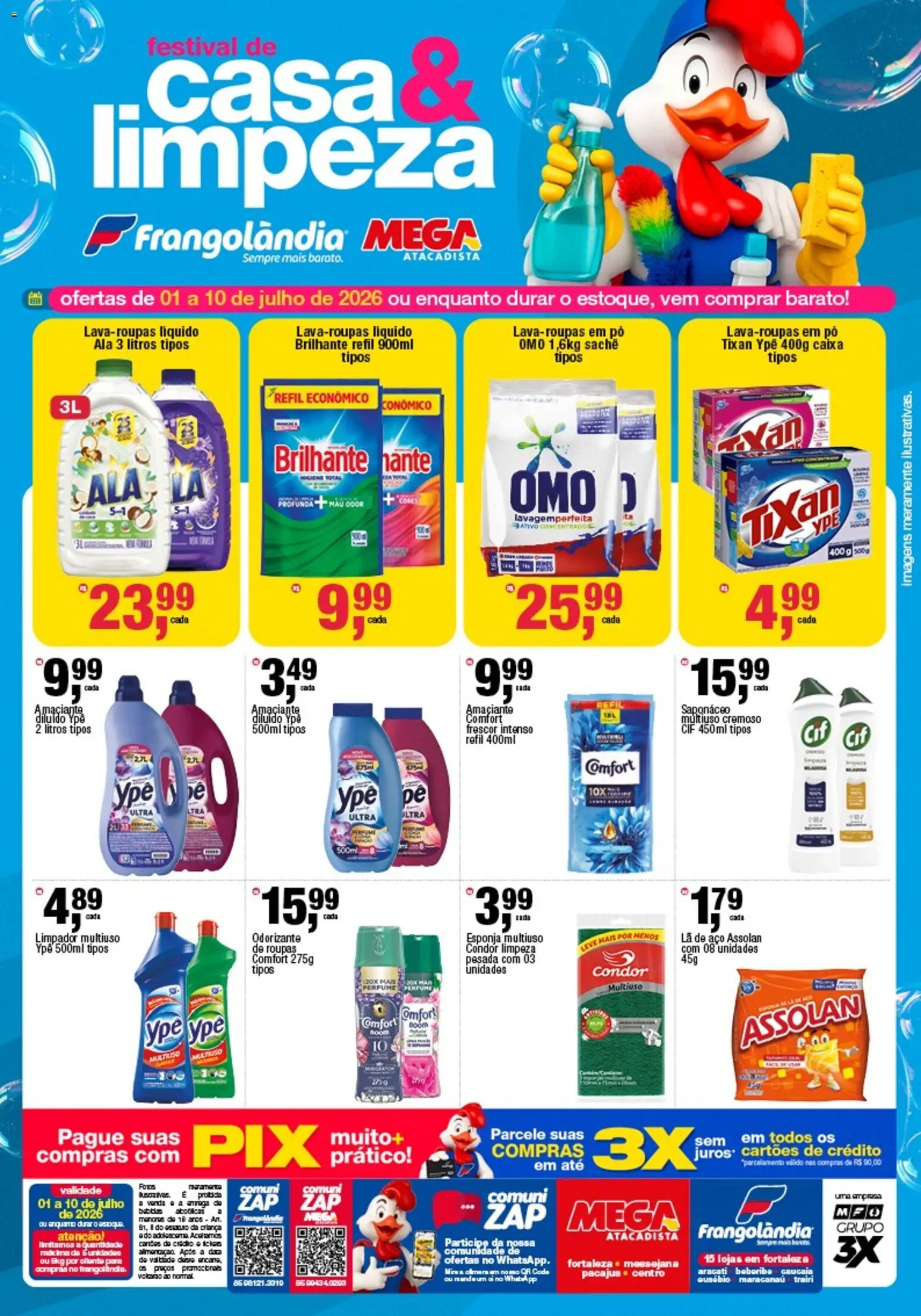 Frangolândia ofertas Festival Casa & Limpeza de 01/07/2026 | Promoções Online