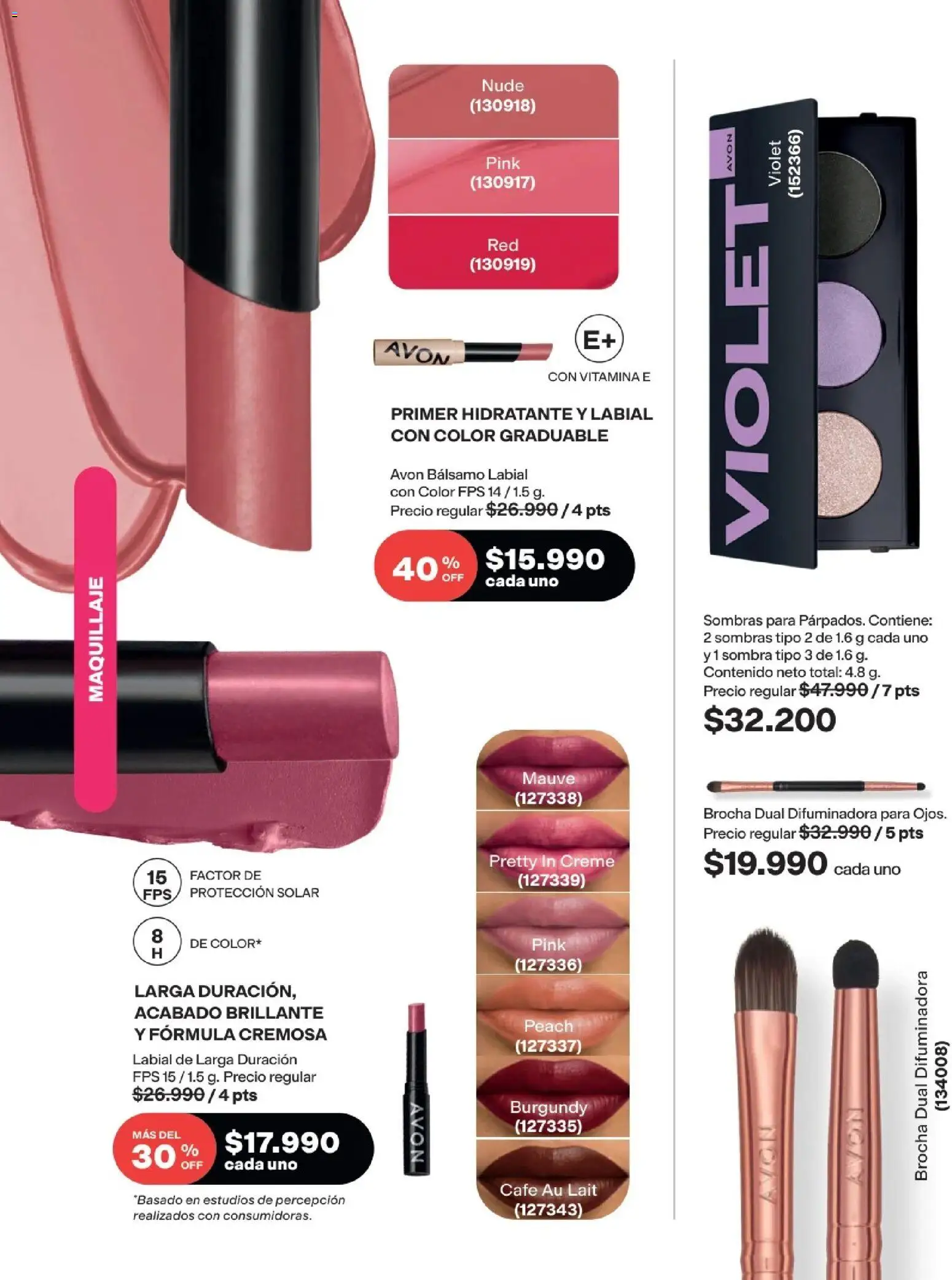 Avon revista - valida desde el 15/07/2026 | Página: 33 | Productos: Bálsamo, Brocha, Maquillaje, Café