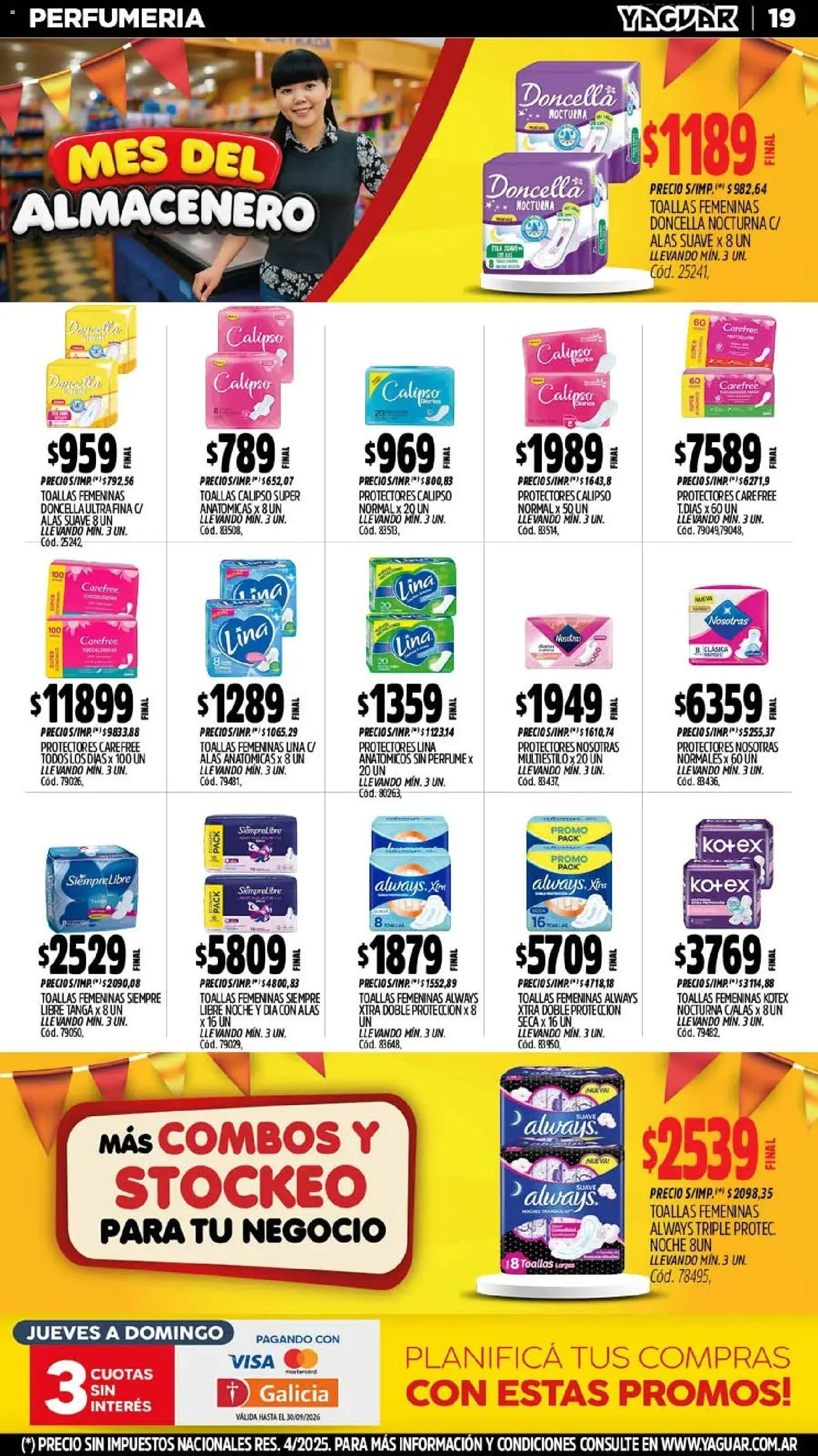 Yaguar - Oferta Semanal Mar del Plata │ válido desde el 28/09/2026 | Página: 19 | Productos: Toallas, Perfume