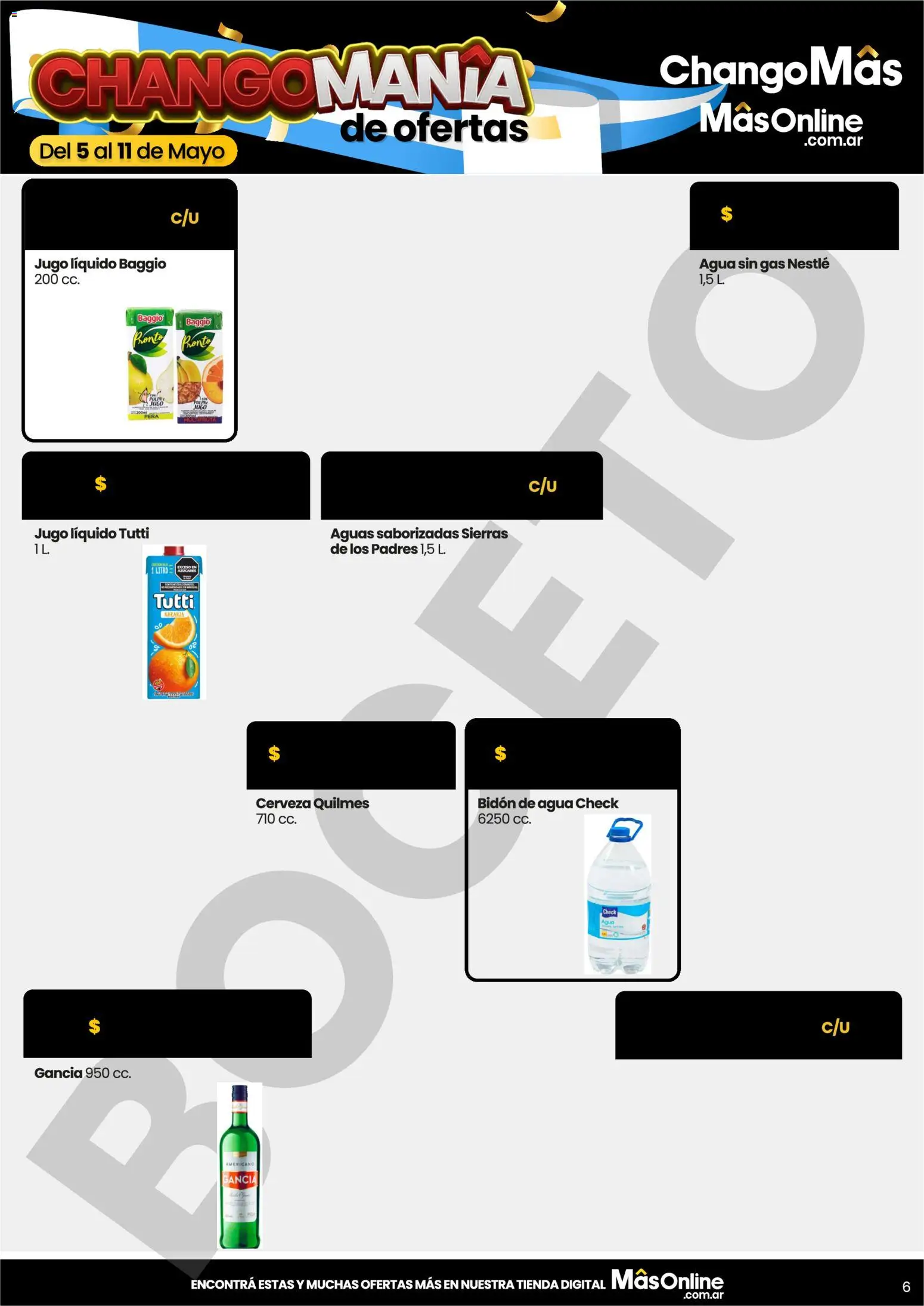 Punto Mayorista catálogo │ válido desde el 05.05.2026 | Página: 5 | Productos: Pera, Agua, Jugo, Cerveza