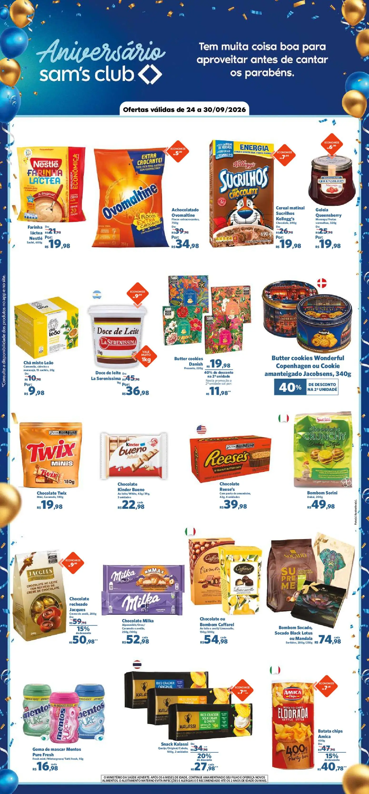 Sam's Club Folheto - válido de 24/09/2026 | Página: 5 | Produtos: Chocolate, Creme, Creme de chocolate, Milho