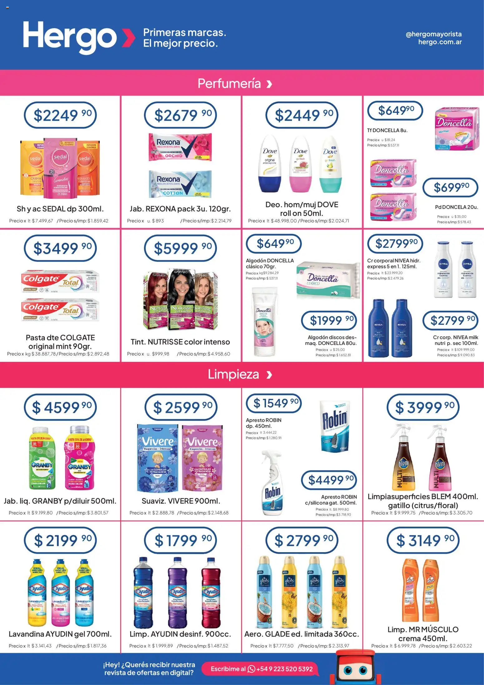 Hergo catálogo │ válido desde el 22/07/2026 | Página: 4 | Productos: Lavandina, Algodón, Fragancia, Crema