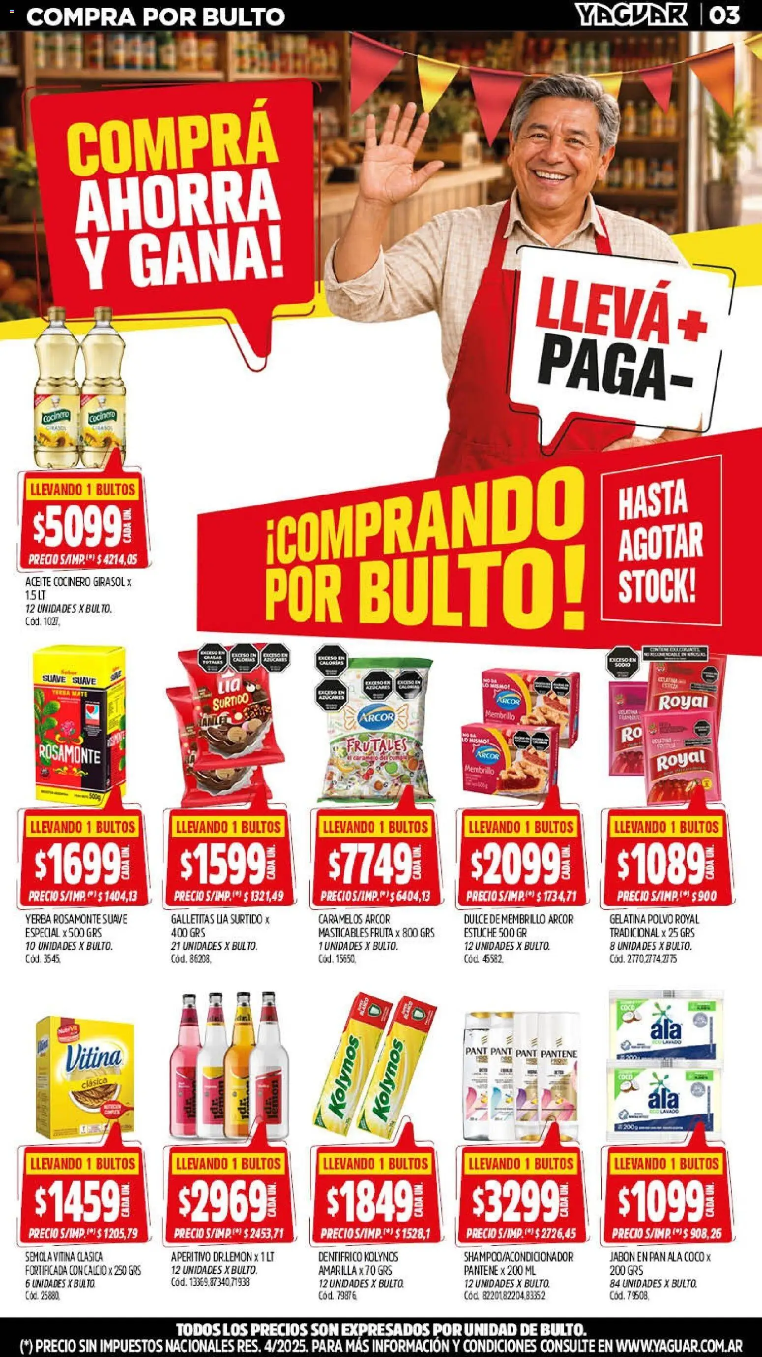 Yaguar catálogo │ válido desde el 14/09/2026 | Página: 3 | Productos: Coco, Yerba, Jabón, Fruta