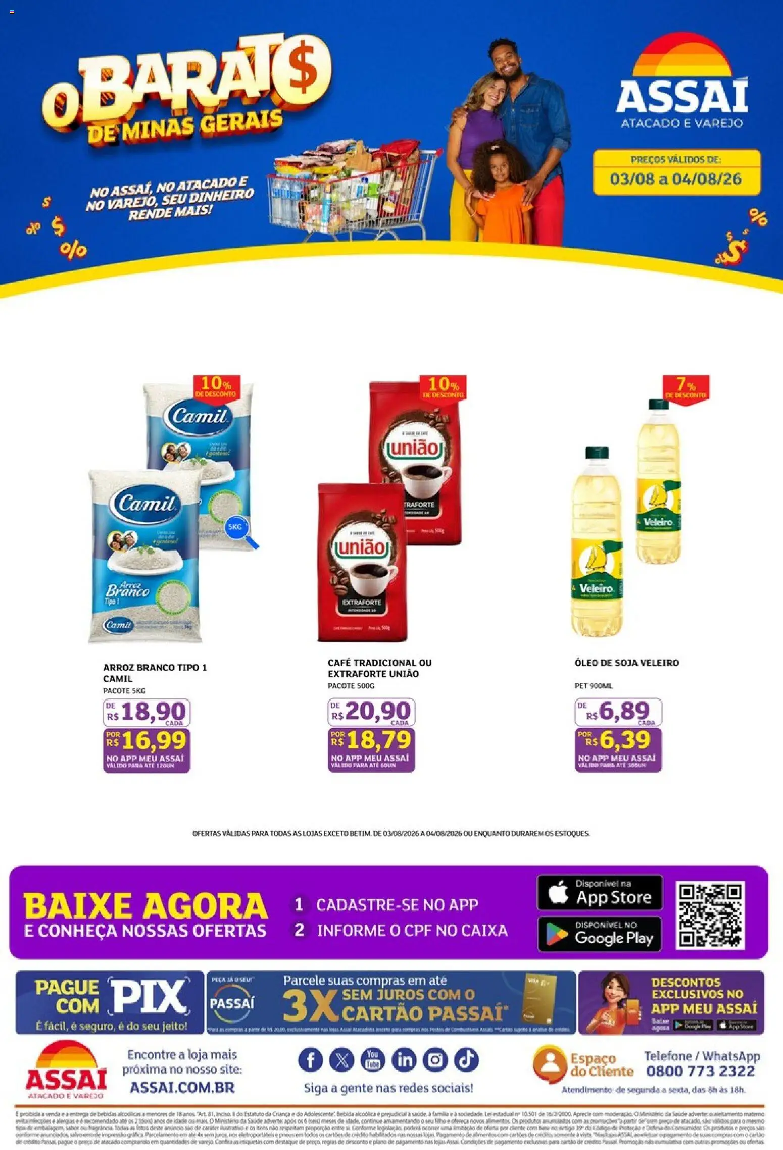 Assaí Atacadista Folheto - válido de 03/08/2026 | Página: 1 | Produtos: Fragrância, Caixa, Óleo, Base
