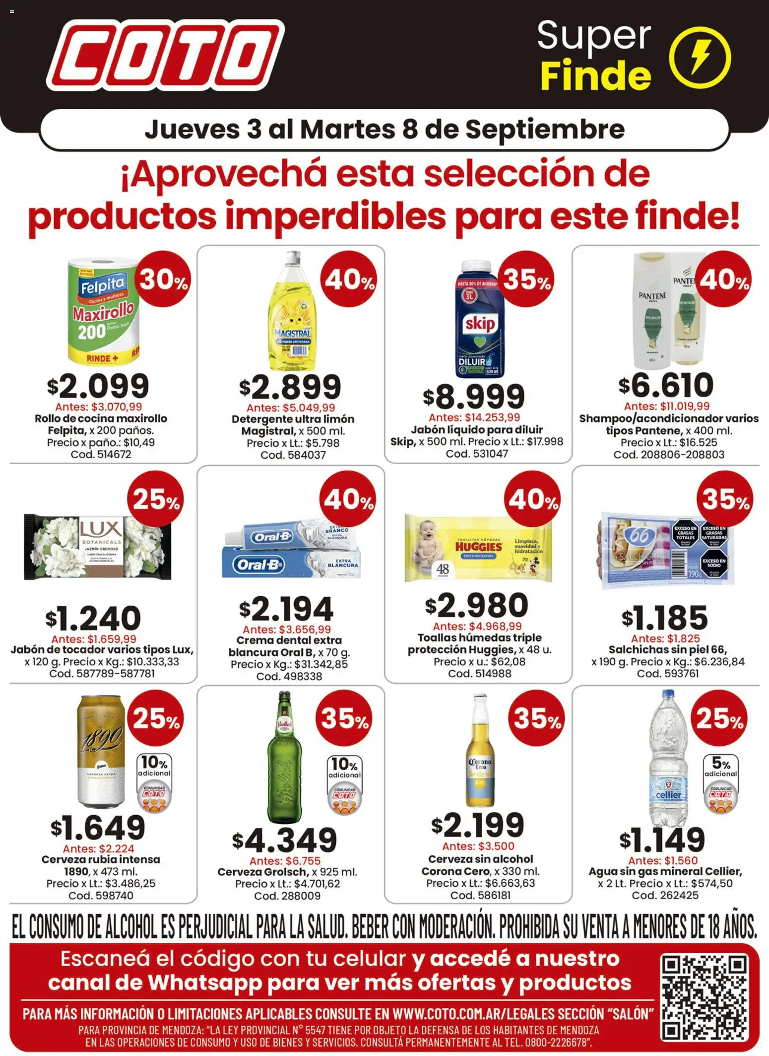 Coto - Productos Motivo │ válido desde el 03/09/2026 | Página: 1 | Productos: Cocina, Jabón líquido, Jabón, Limón