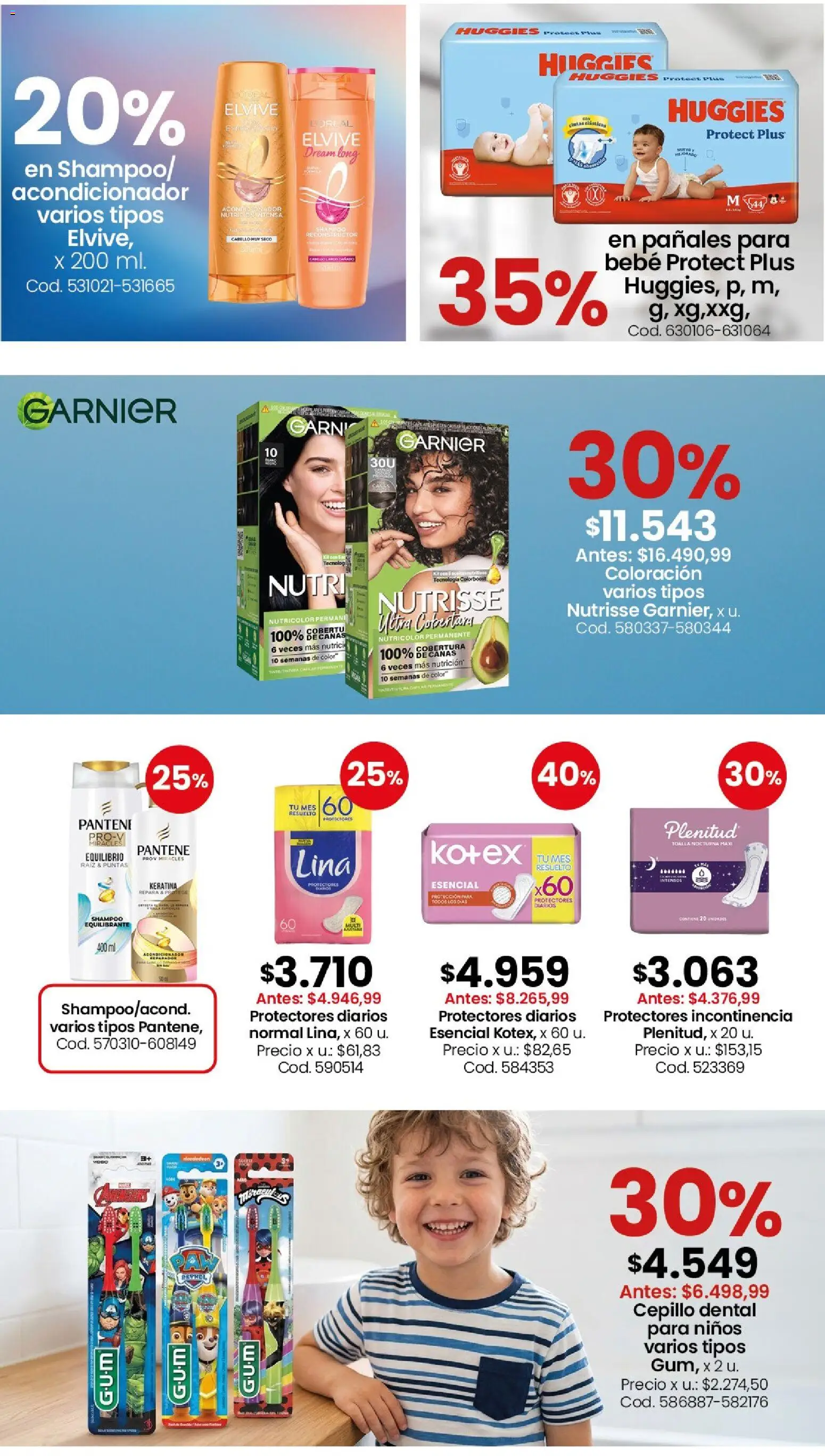 Coto - Perfumería y limpieza │ válido desde el 13/07/2026 | Página: 4 | Productos: Cepillo, Shampoo, Acondicionador, Protectores diarios