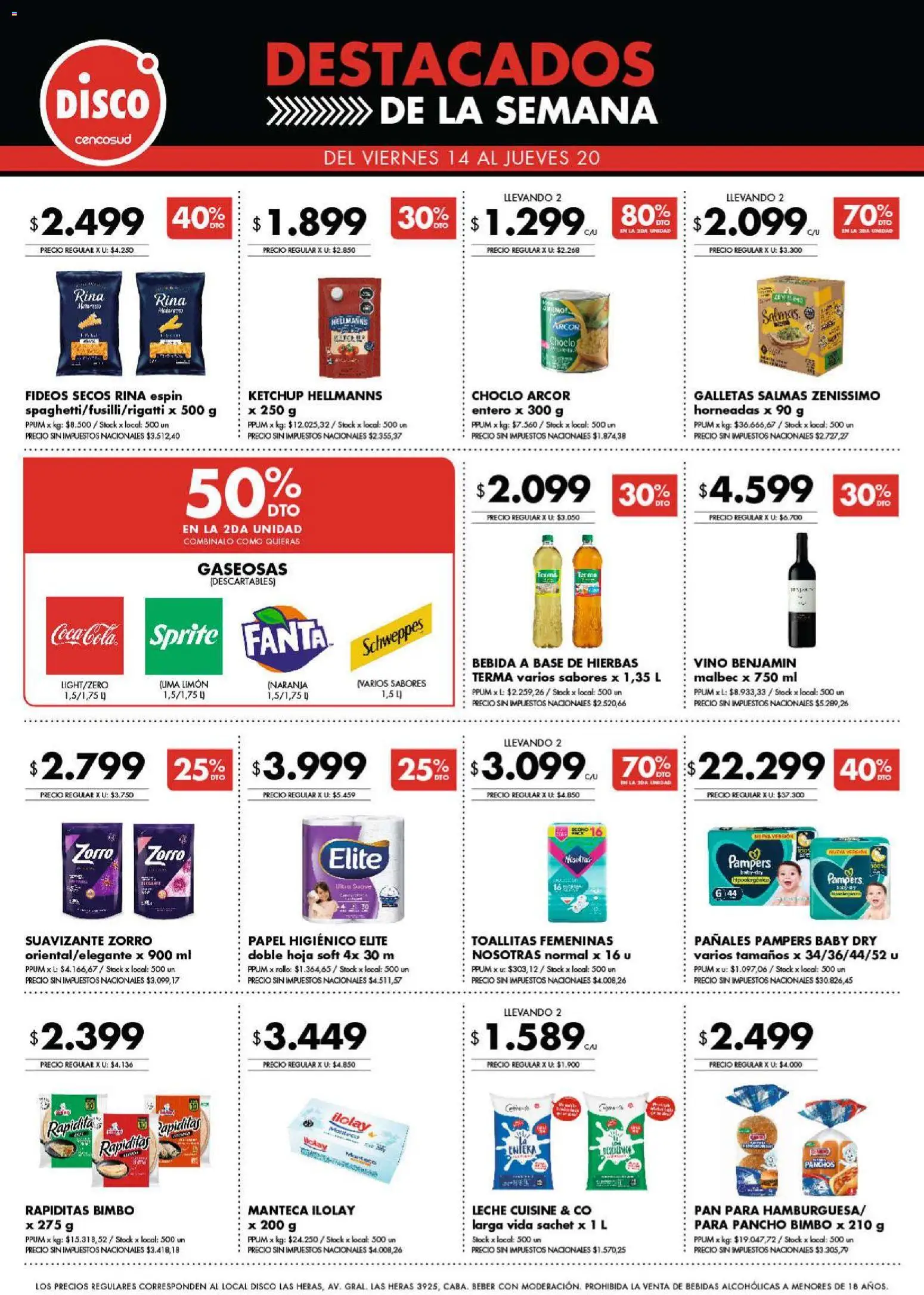 Disco - Ofertas │ válido desde el 13/08/2026 | Página: 9 | Productos: Papel higiénico, Choclo, Leche, Vino