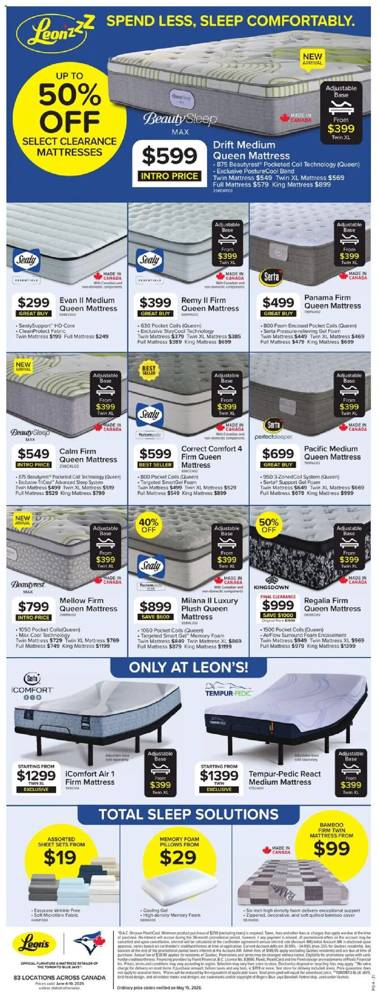 Leon's flyer valid from 04.06.2026 | Page: 4 | Products: Mattress