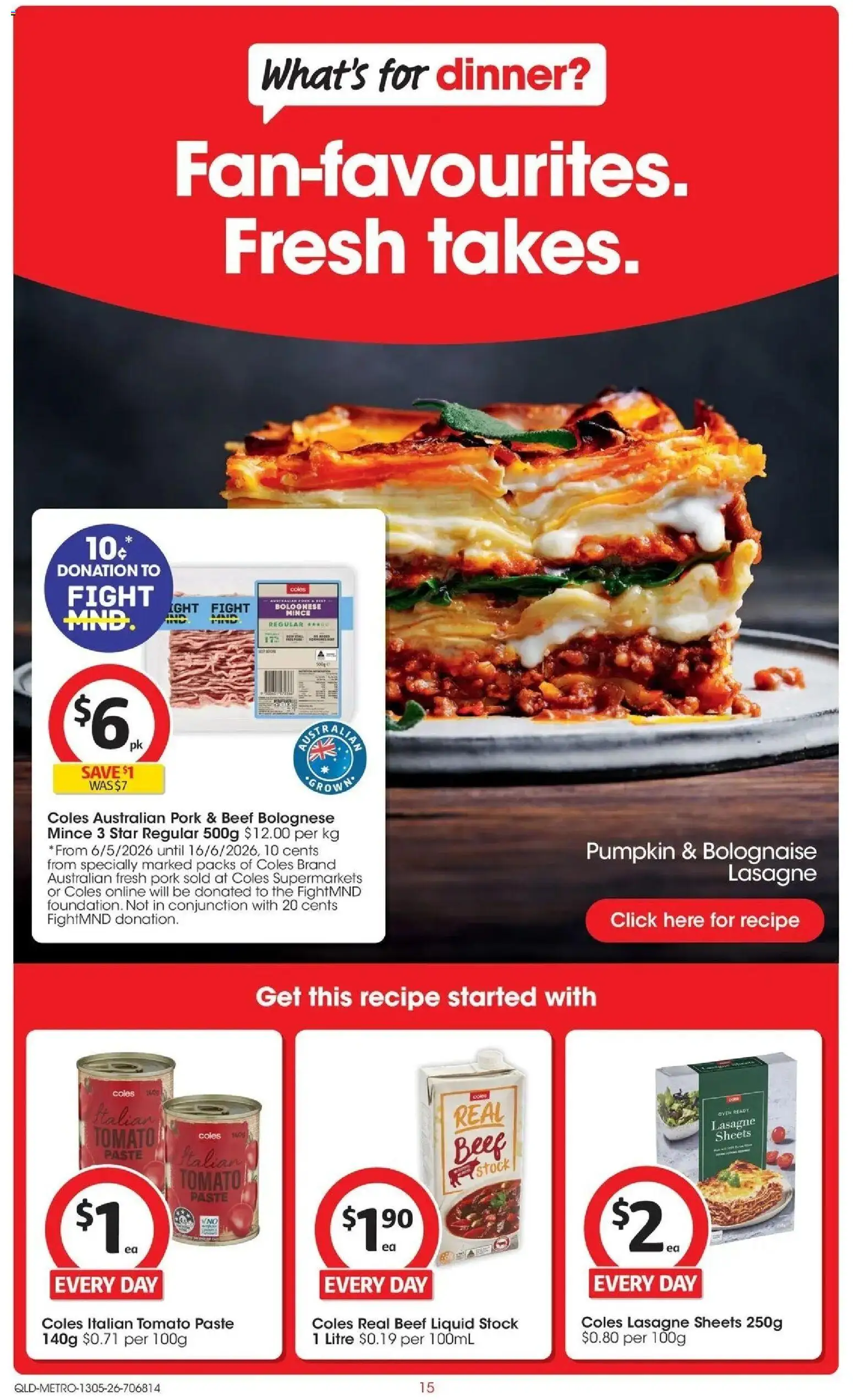 Coles catalogue - valid from 13.05.2026 | Page: 15 | Products: Pork, Beef, Pumpkin, Oven