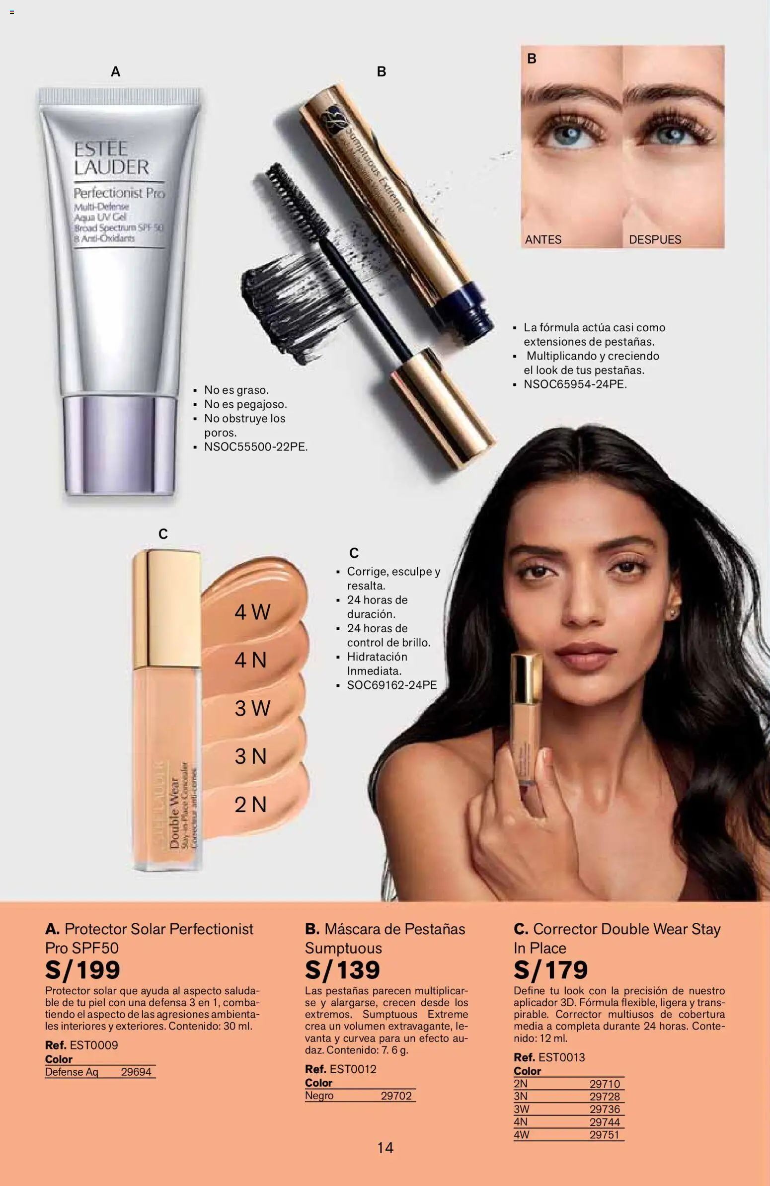 Catálogo Leonisa válido desde 27.04.2026 | Página: 14 | Productos: Máscara, Protector solar, Corrector
