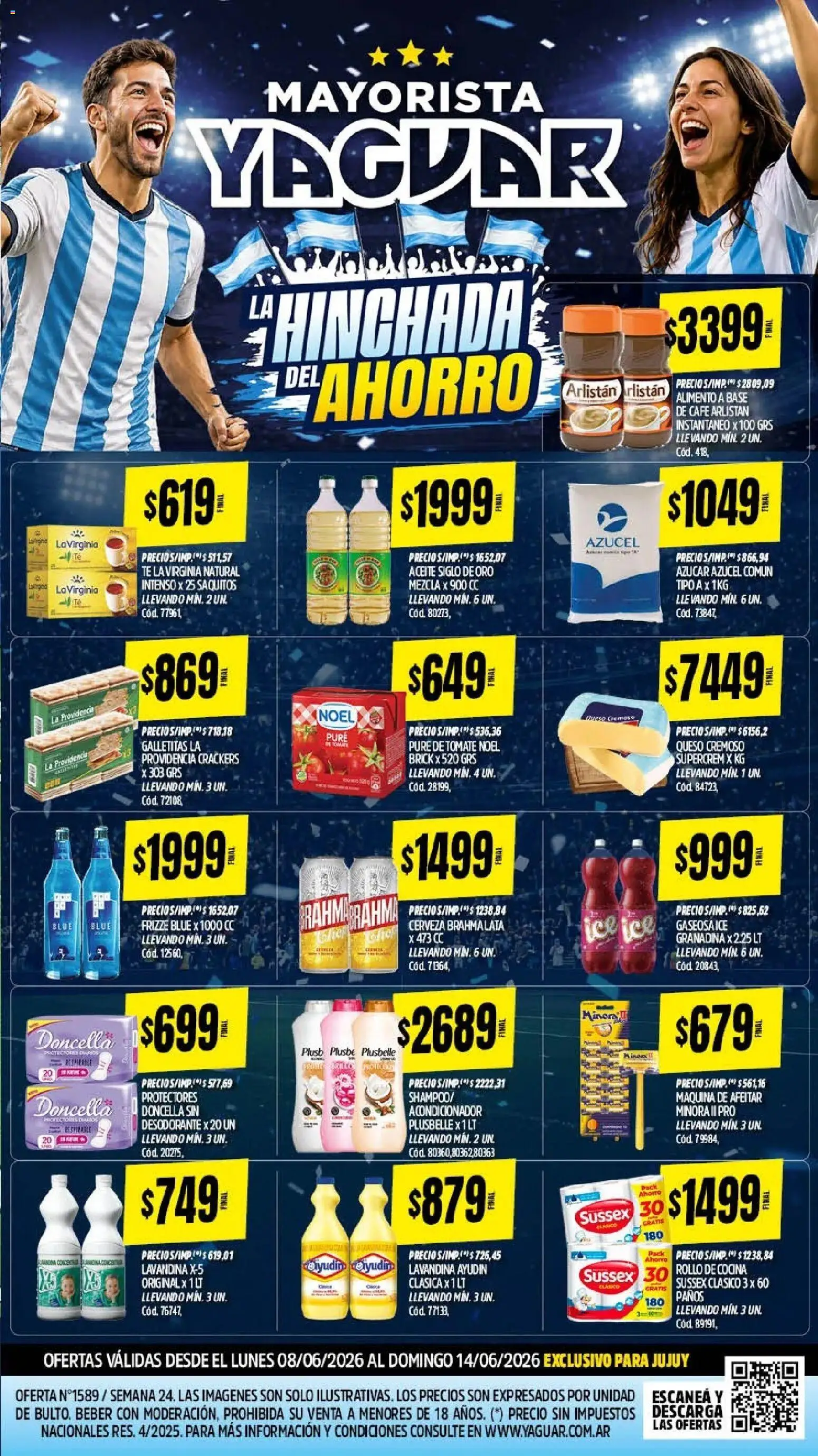 Yaguar - Oferta Semanal Jujuy │ válido desde el 08.06.2026 | Página: 2 | Productos: Lavandina, Galletitas, Acondicionador, Tomate
