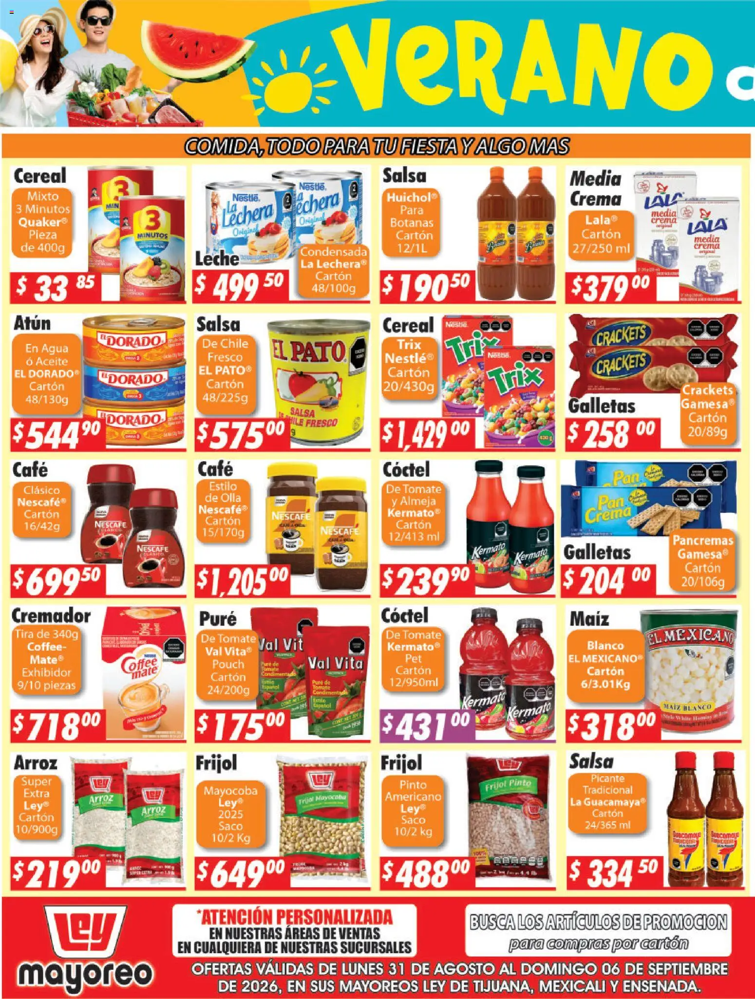 Nuevas ofertas de Casa Ley válidas en toda la República Mexicana desde el 31/08/2026. ¡Encuentra las mejores ofertas en Casa Ley folleto Frontera! | Página: 5 | Productos: Maíz, Leche condensada, Atún, Arroz