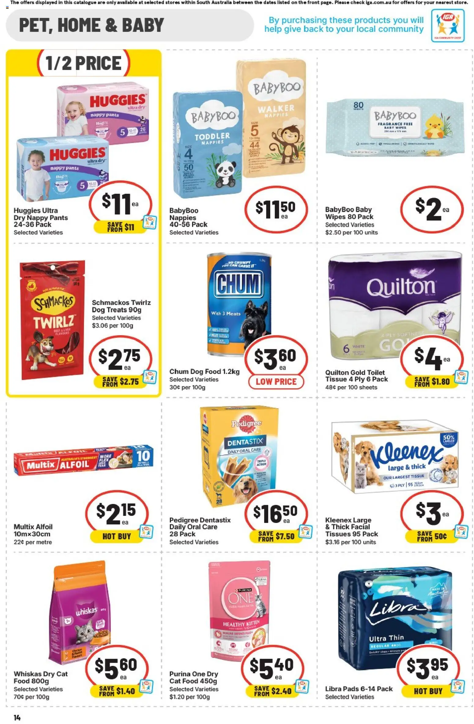 IGA catalogue - valid from 03.06.2026 | Page: 14 | Products: Toilet, Nappies, Pants, Tissues