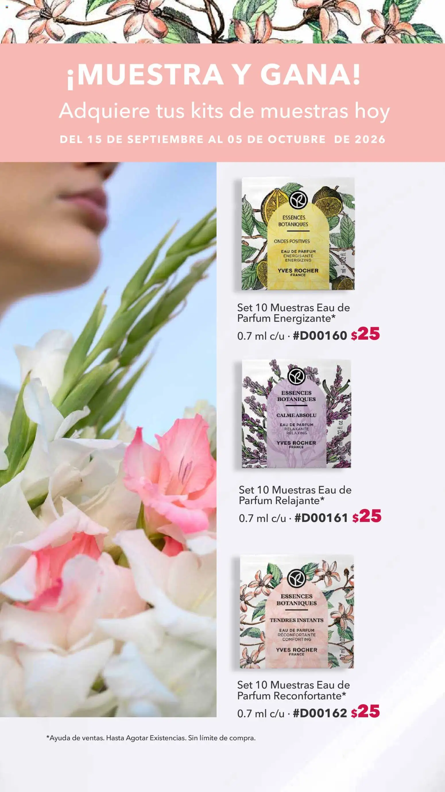 Nuevas ofertas de Yves Rocher válidas en toda la República Mexicana desde el 15/09/2026. ¡Encuentra las mejores ofertas en Yves Rocher catálogo Muestra y gana! | Página: 1