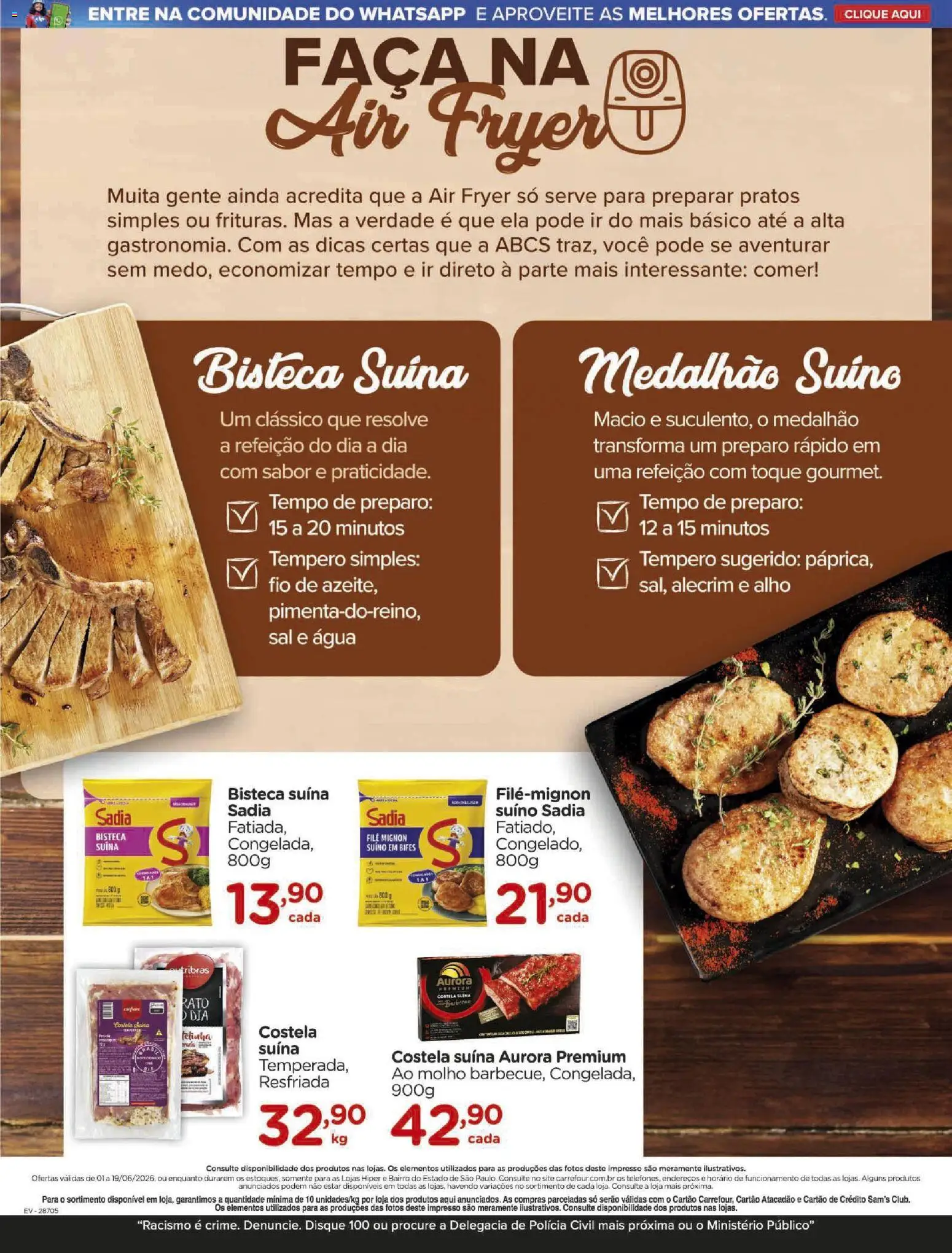 Carrefour Folheto - válido de 01.06.2026 | Página: 6 | Produtos: Alho, Air fryer, Filé mignon, Sal