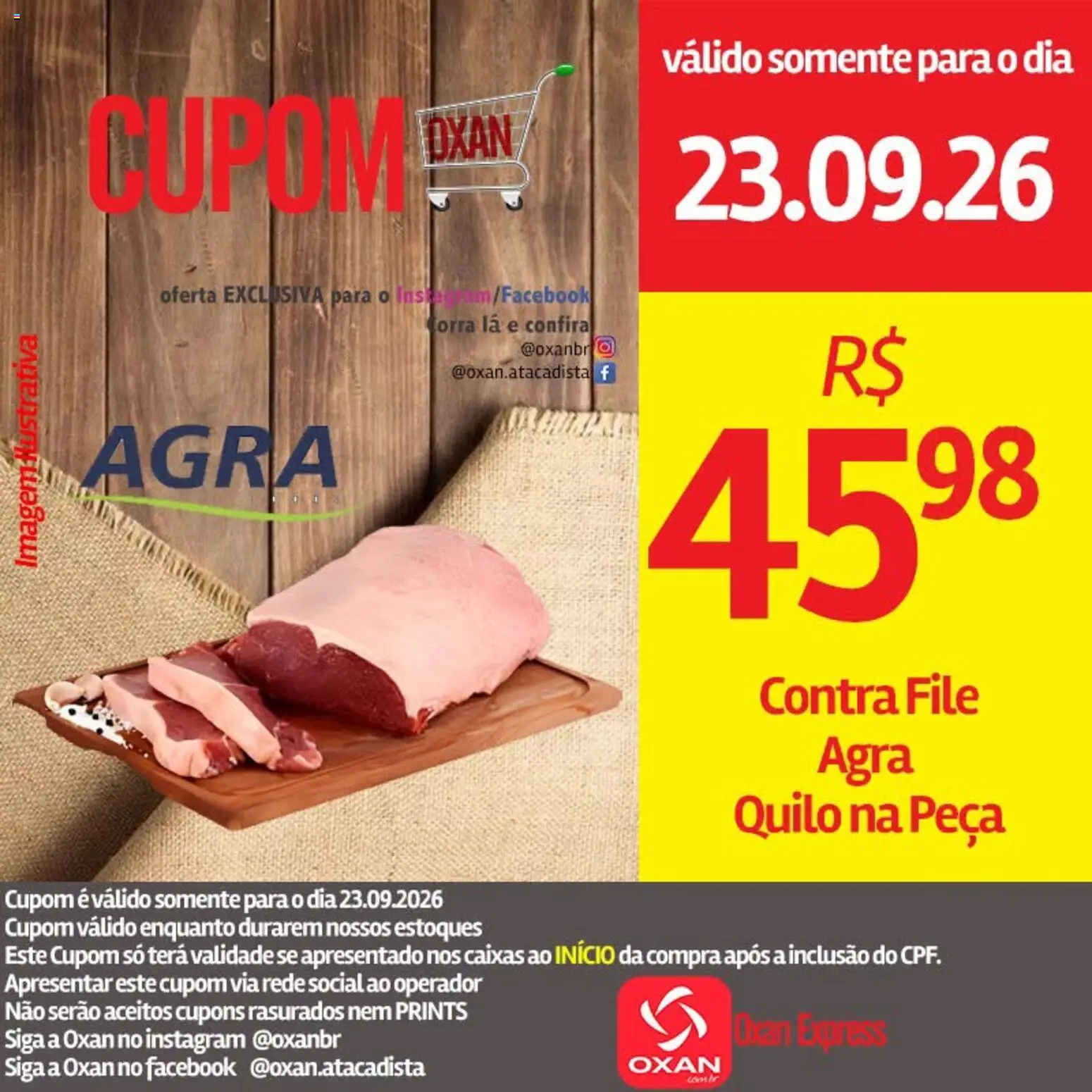 Oxan Atacadista Folheto - válido de 23/09/2026 | Página: 5 | Produtos: Contra filé