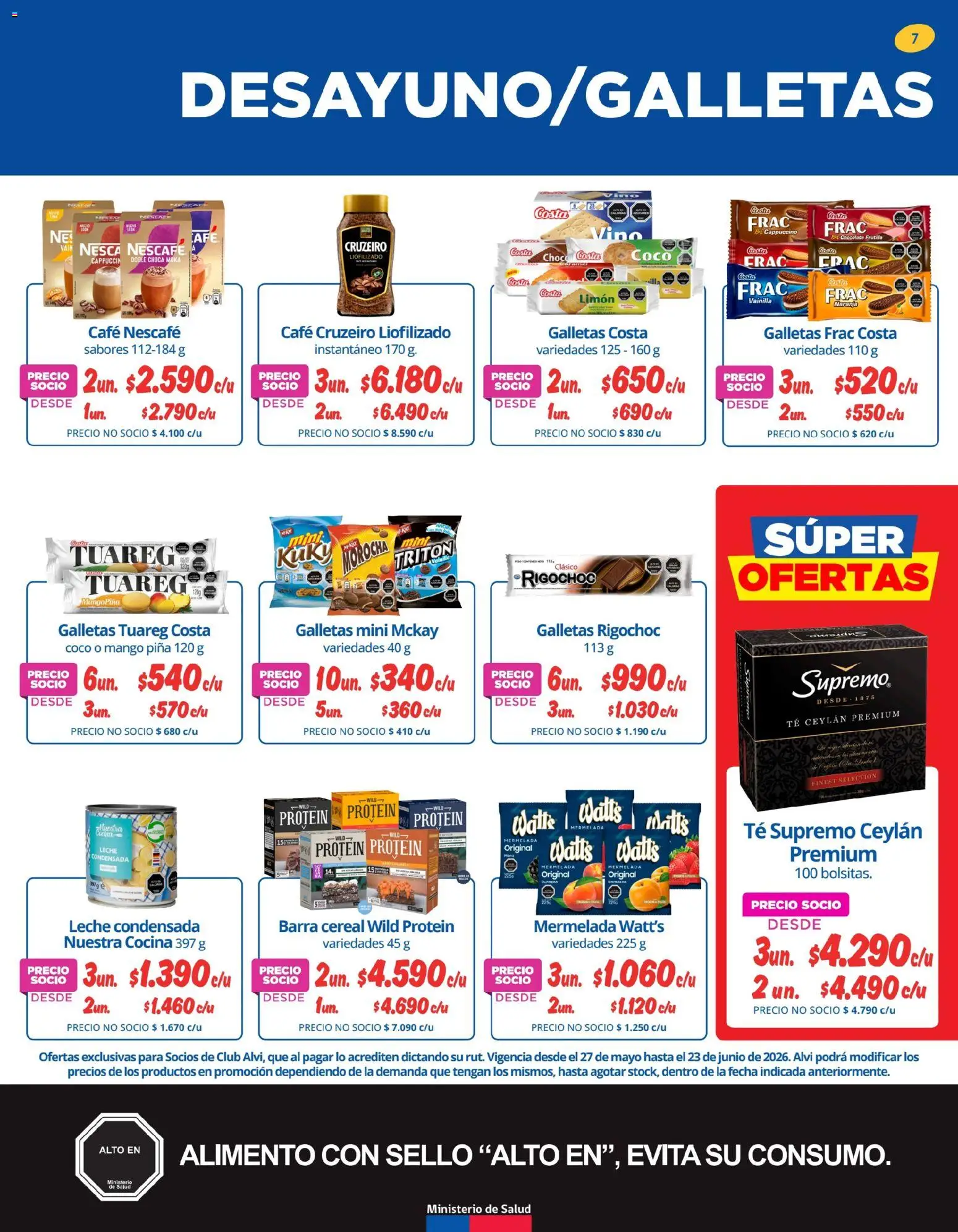 Alvi Catálogo │ válido desde el 27.05.2026 | Página: 7 | Productos: Leche, Café, Chocolate, Té