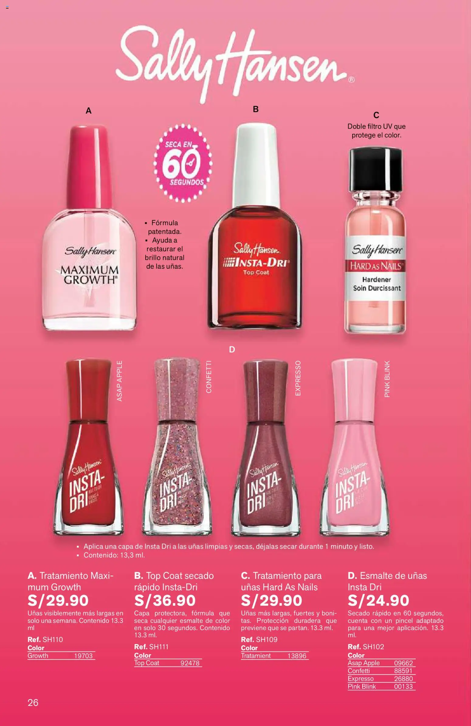 Catálogo Leonisa válido desde 24/08/2026 | Página: 26 | Productos: Esmalte de uñas, Pincel