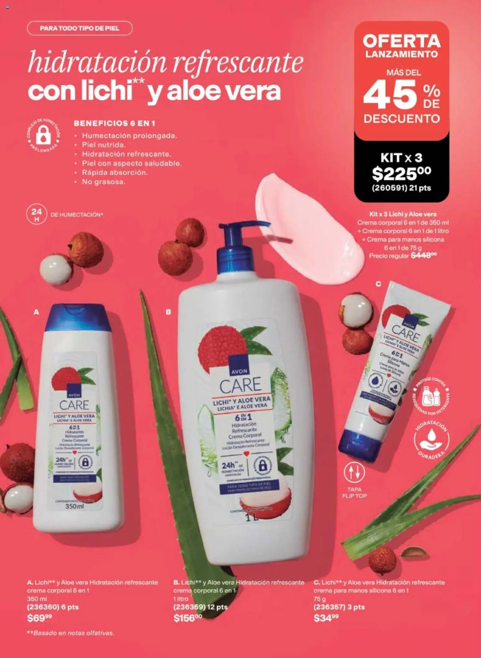 Nuevas ofertas de AVON válidas en toda la República Mexicana desde el 10/07/2026. ¡Encuentra las mejores ofertas en AVON campaña 11 2026! | Página: 6 | Productos: Crema para manos, Body, Top, Aloe Vera