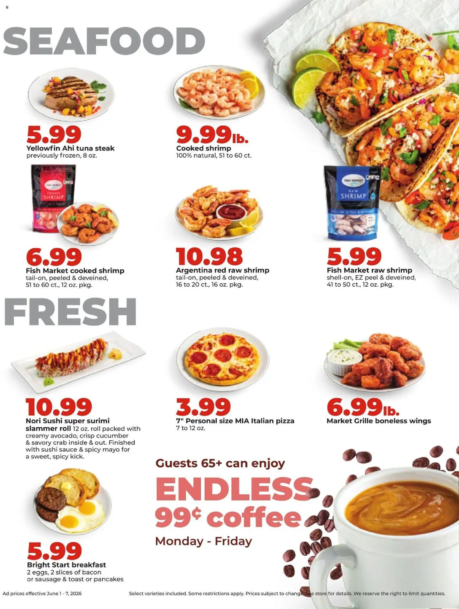 HyVee Weekly Ad - valid from 01.06.2026 | Page: 15 | Products: Pizza, Fish, Seafood, Sausage