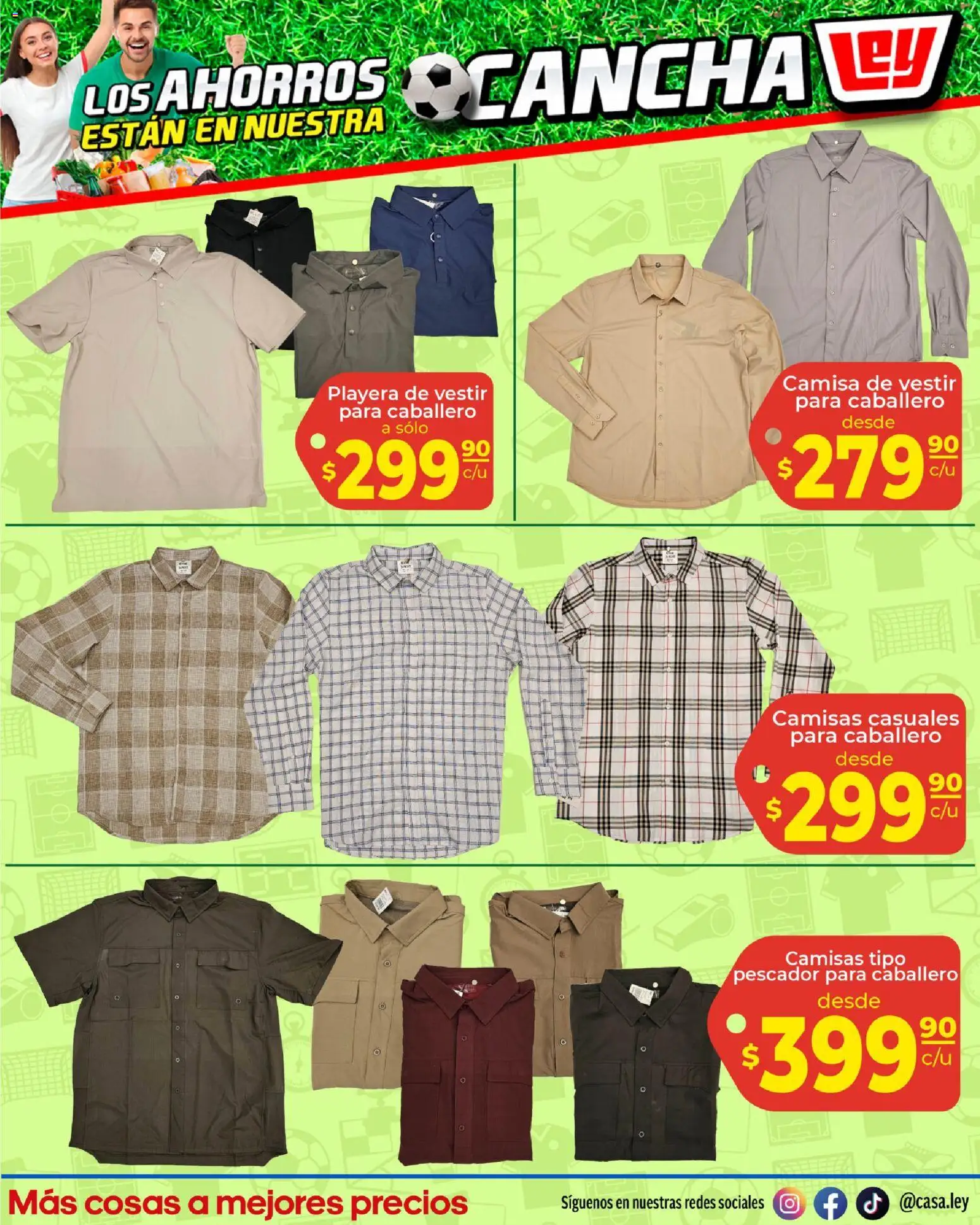 Nuevas ofertas de Casa Ley válidas en toda la República Mexicana desde el 11.06.2026. ¡Encuentra las mejores ofertas en Casa Ley folleto Día del Padre con Con Mundial 2026! | Página: 4 | Productos: Camisa, Playera