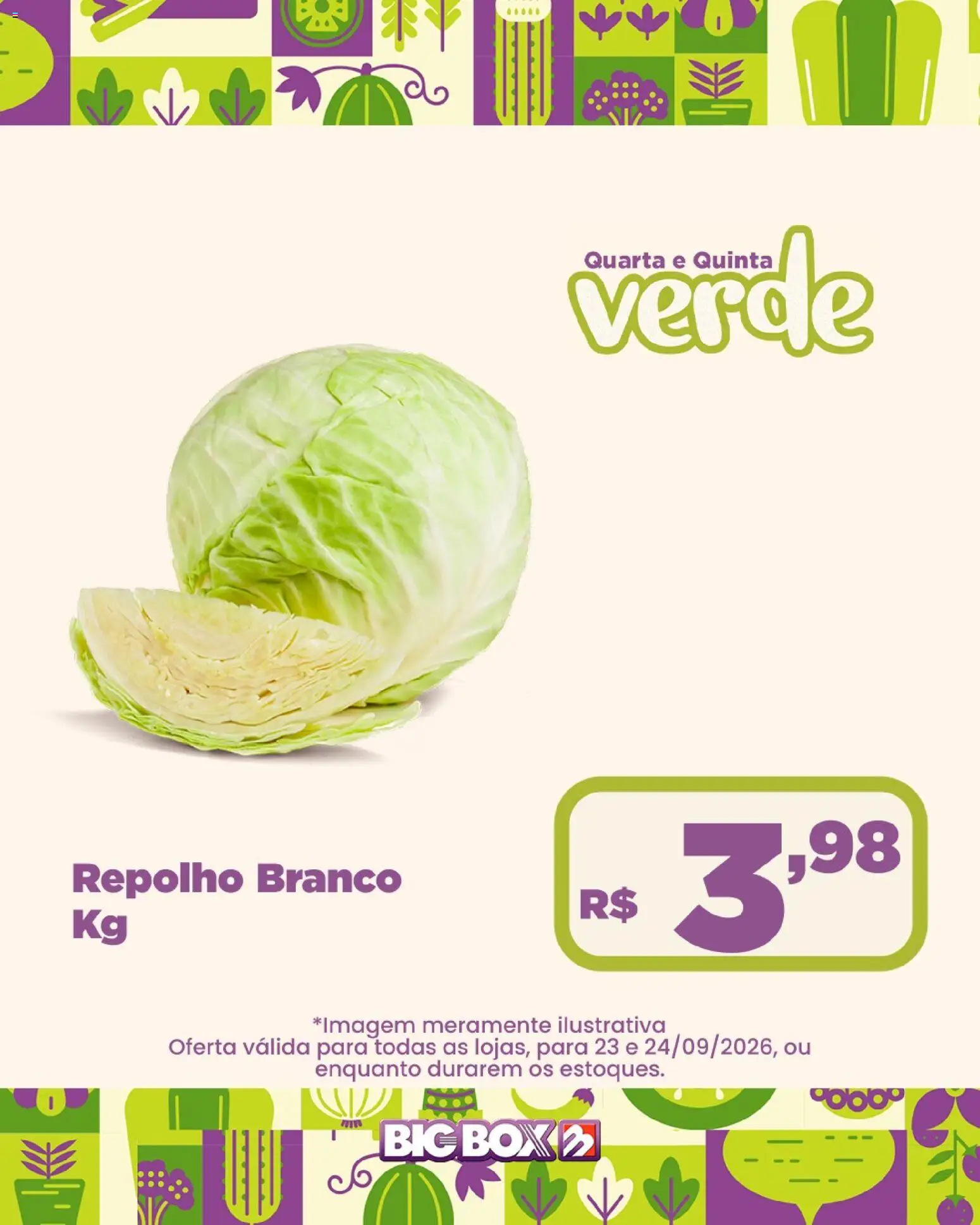 Big Box Folheto - válido de 23/09/2026 | Página: 15 | Produtos: Repolho, Repolho branco