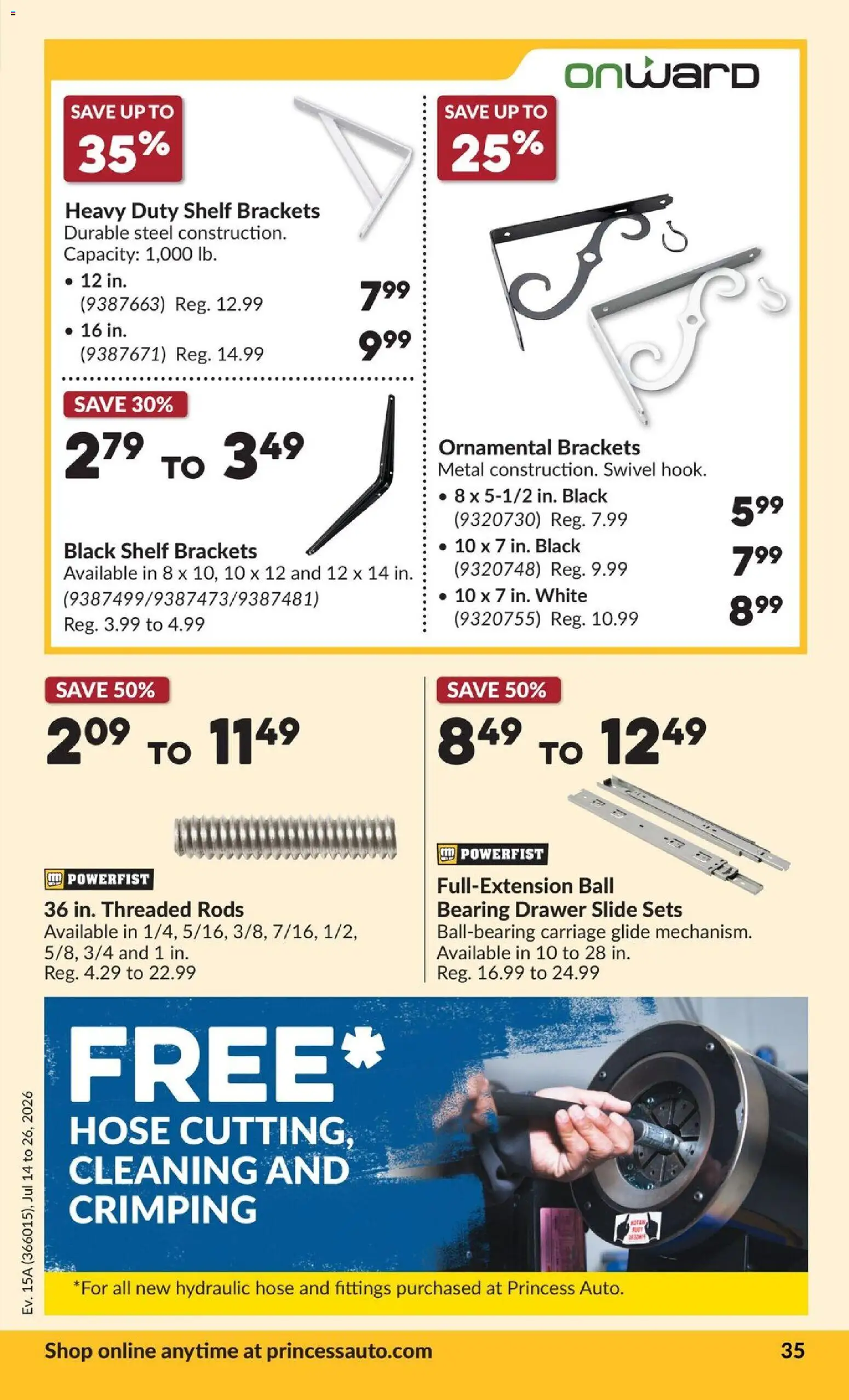 Princess Auto flyer valid from Jul 14, 2026 | Page: 48 | Products: Shelf