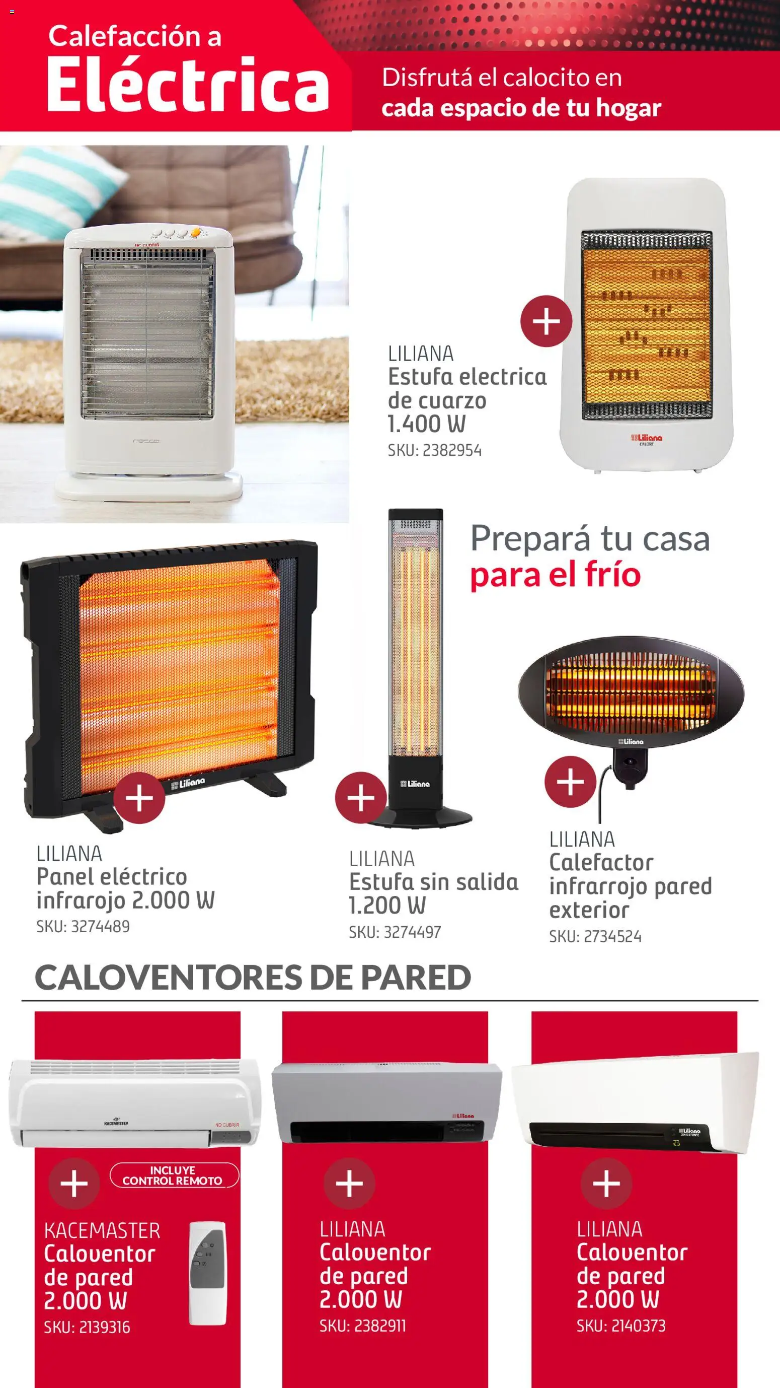 Sodimac catálogo clima │ válido desde el 08/07/2026 | Página: 8 | Productos: Calefactor, Control remoto